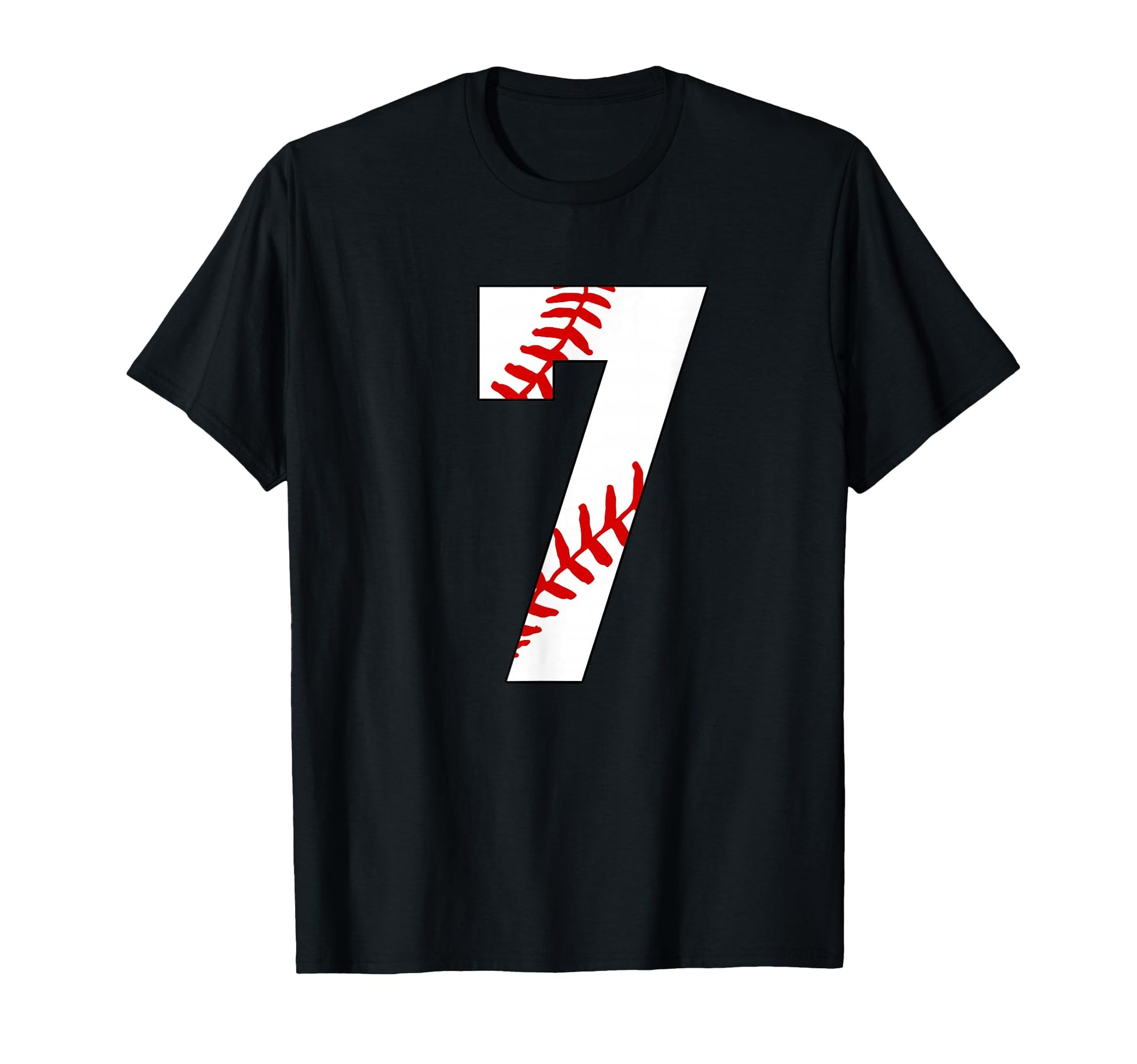 Baseball 7 Jersey Laces 7Th Birthday T-Shirt - Graphic Print Men Women - T-Shirt, Sweatshirt, Hoodie