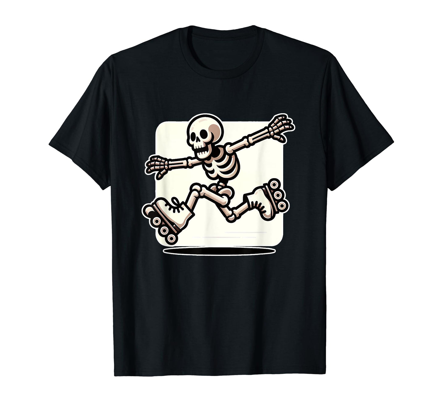 Halloween Skeleton Roller Skating Skater T-Shirt - Unique Graphic Men Women - T-Shirt, Sweatshirt, Hoodie