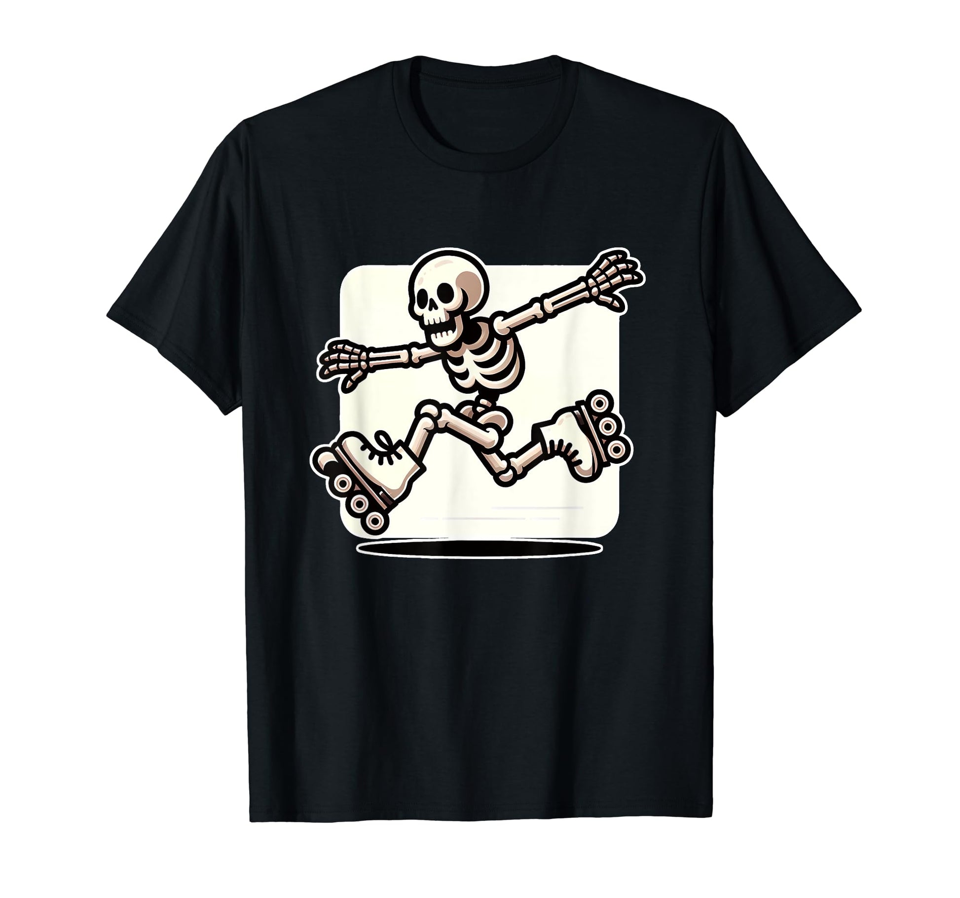 Halloween Skeleton Roller Skating Skater T-Shirt - Unique Graphic Men Women - T-Shirt, Sweatshirt, Hoodie