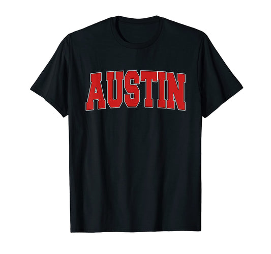 Austin Indiana Varsity Usa Sports T-Shirt - Minimalist Print Unisex - T-Shirt, Sweatshirt, Hoodie