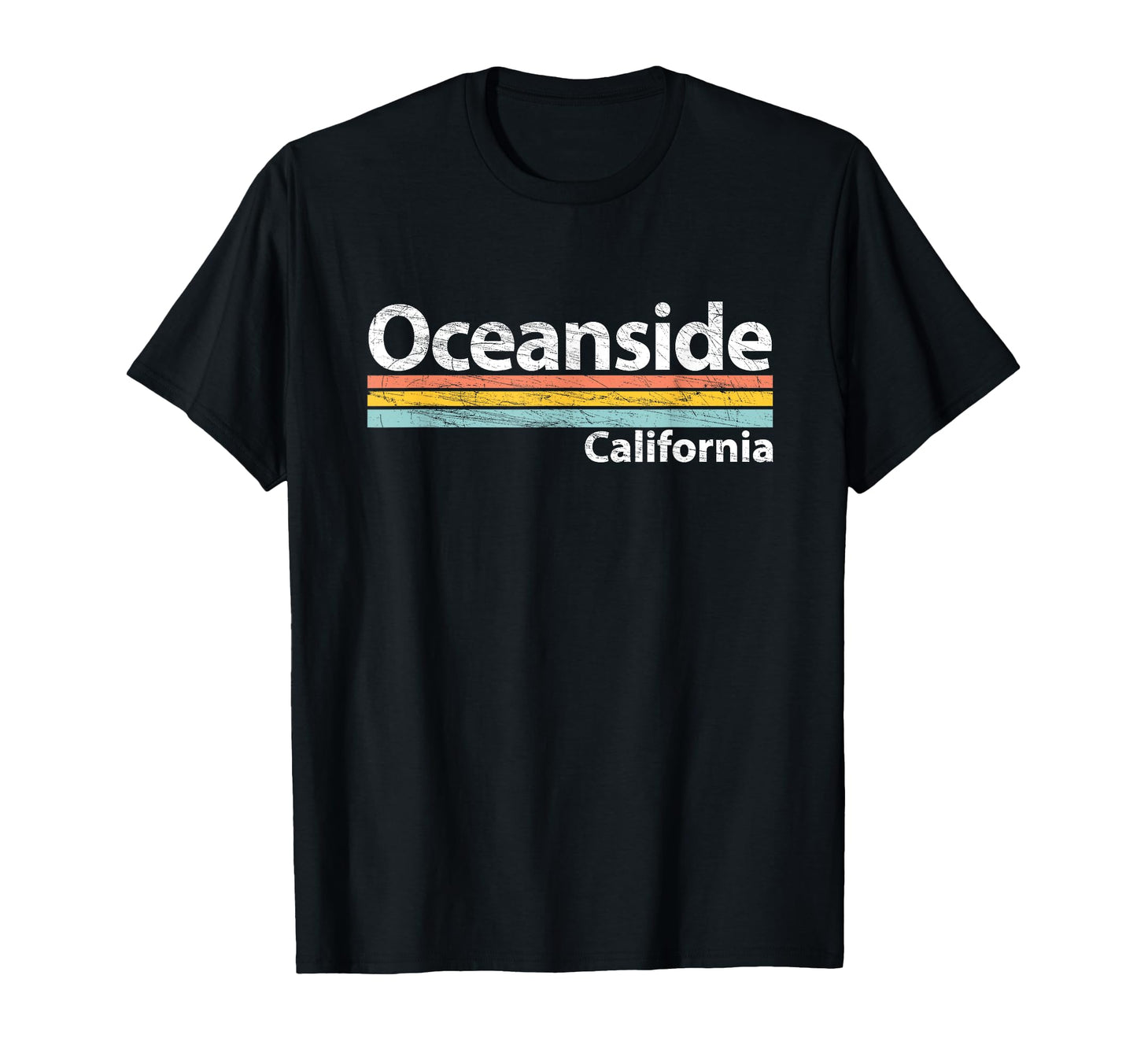 Oceanside California Stripes T-Shirt - Casual Everyday Wear for Adults - T-Shirt, Sweatshirt, Hoodie
