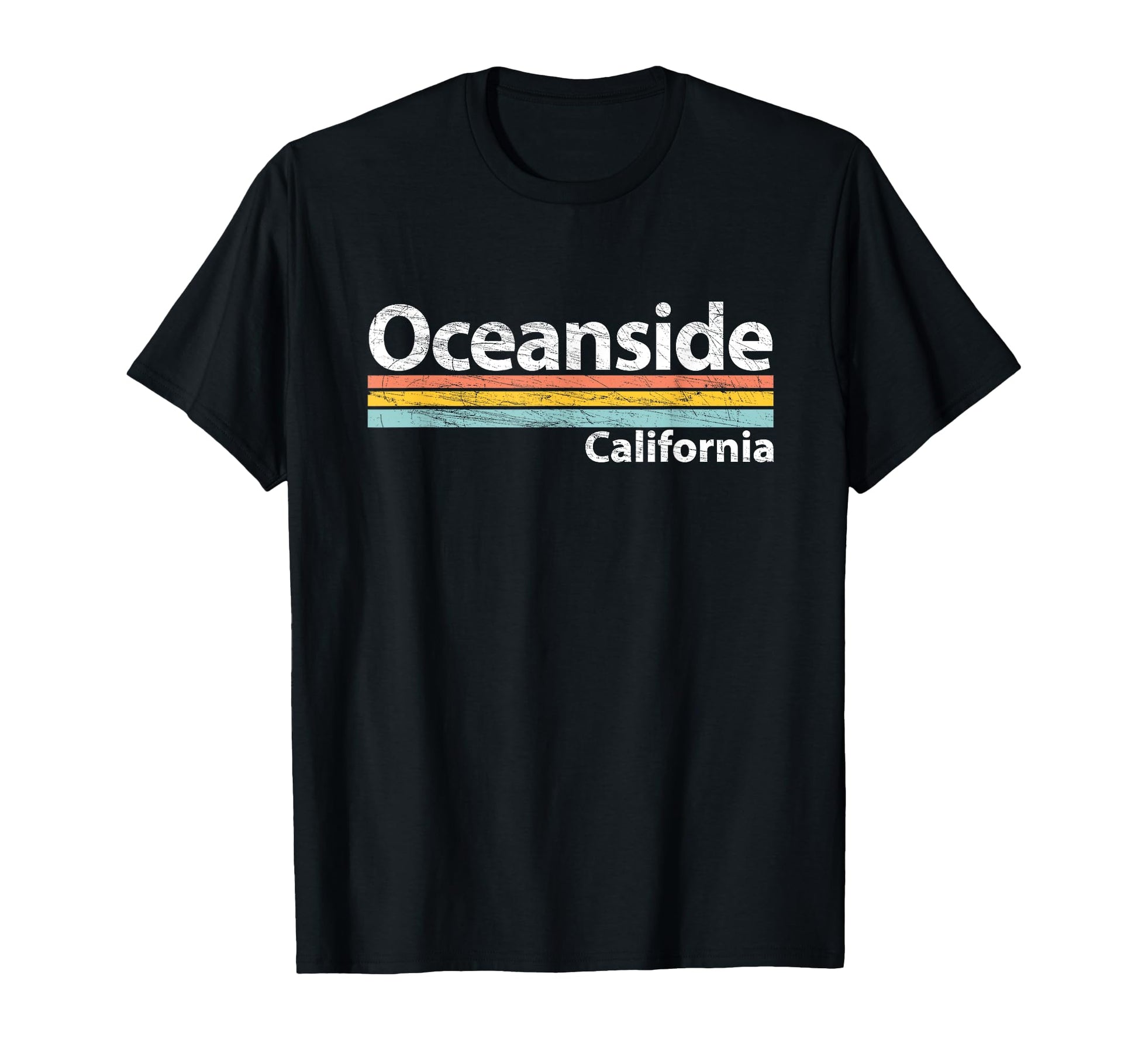 Oceanside California Stripes T-Shirt - Casual Everyday Wear for Adults - T-Shirt, Sweatshirt, Hoodie