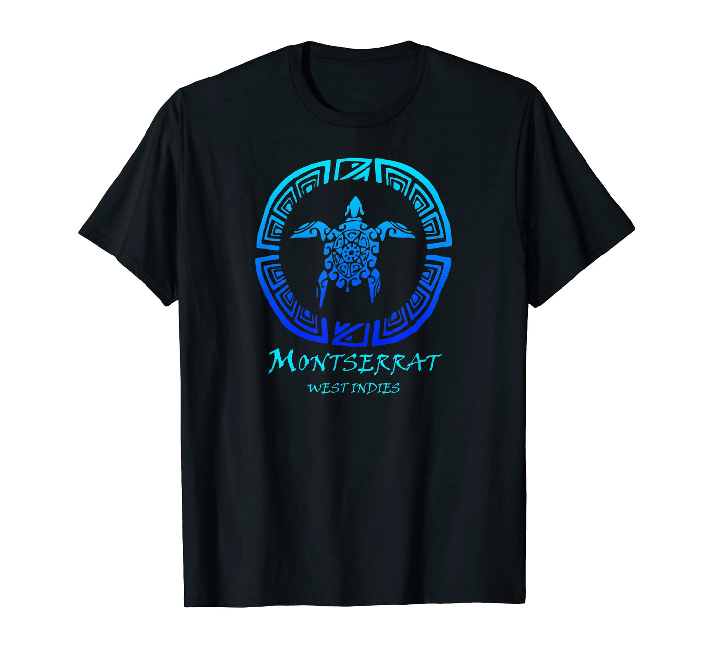 Montserrat West Indies Tribal Turtle T-Shirt - Novelty Apparel for Adults - T-Shirt, Sweatshirt, Hoodie