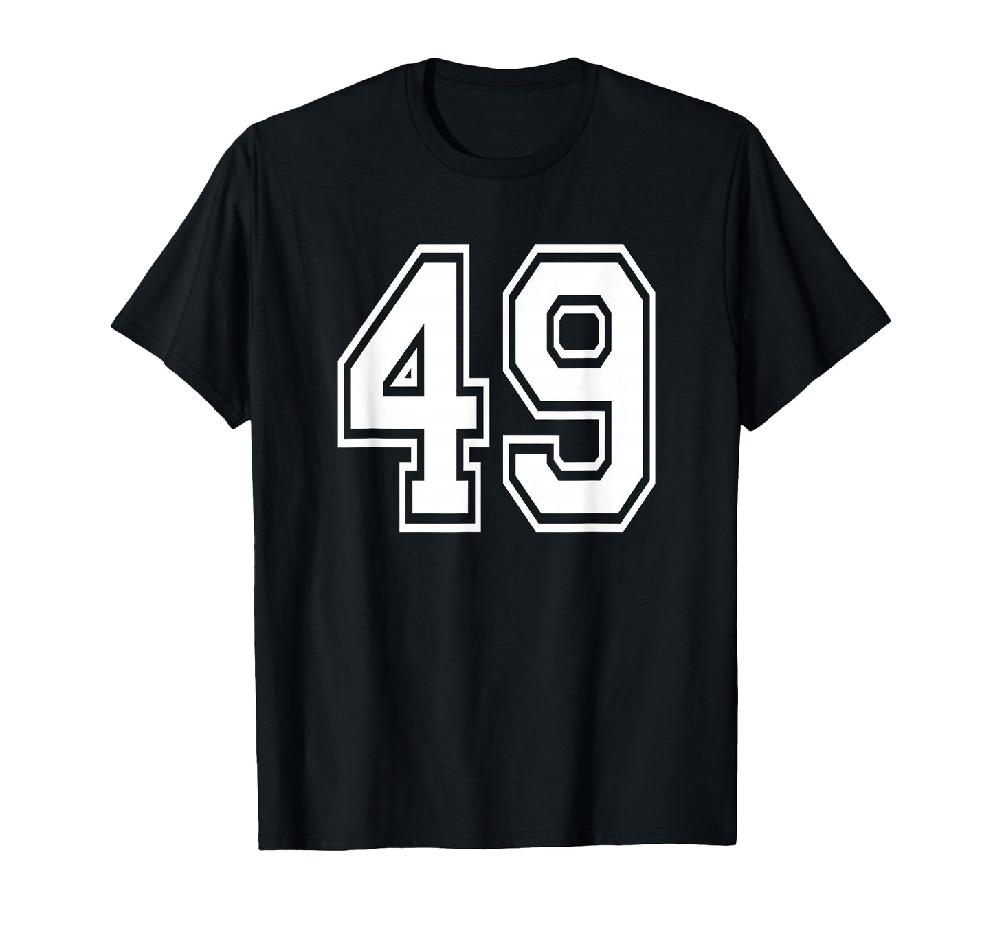 Number 49 Numbered Uniform Sports T-Shirt - Fun Novelty Design for Adults - T-Shirt, Sweatshirt, Hoodie