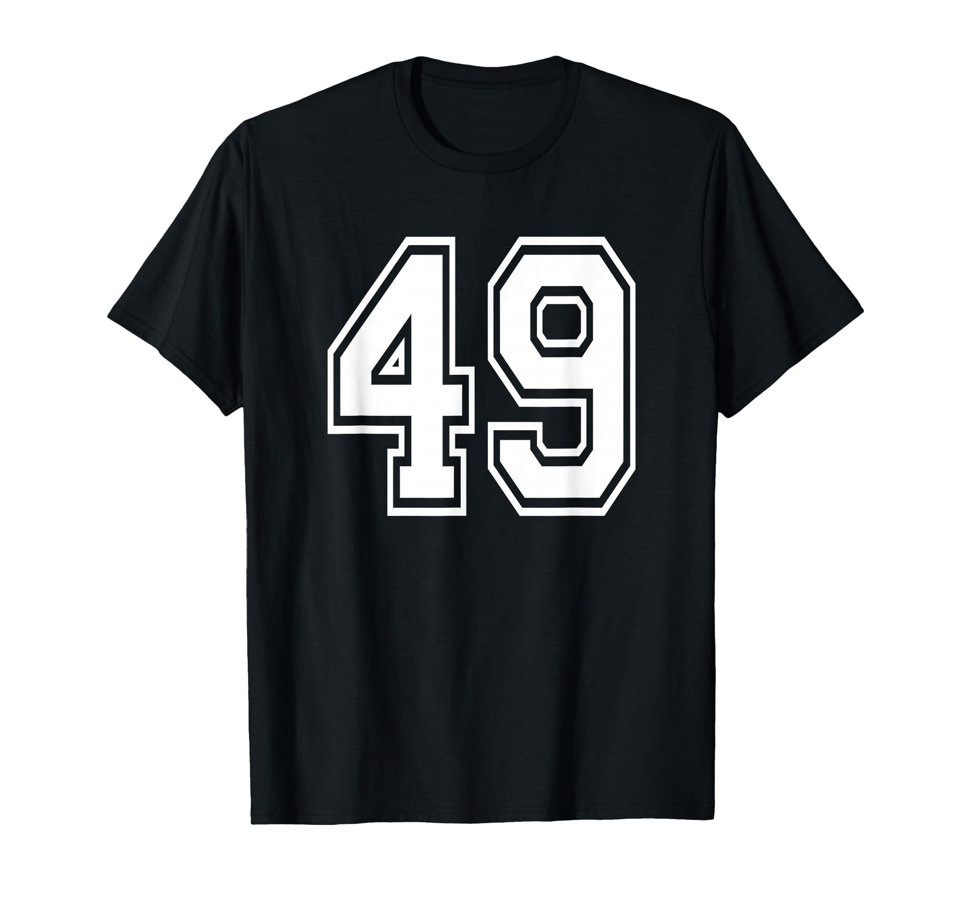 Number 49 Numbered Uniform Sports T-Shirt - Fun Novelty Design for Adults - T-Shirt, Sweatshirt, Hoodie