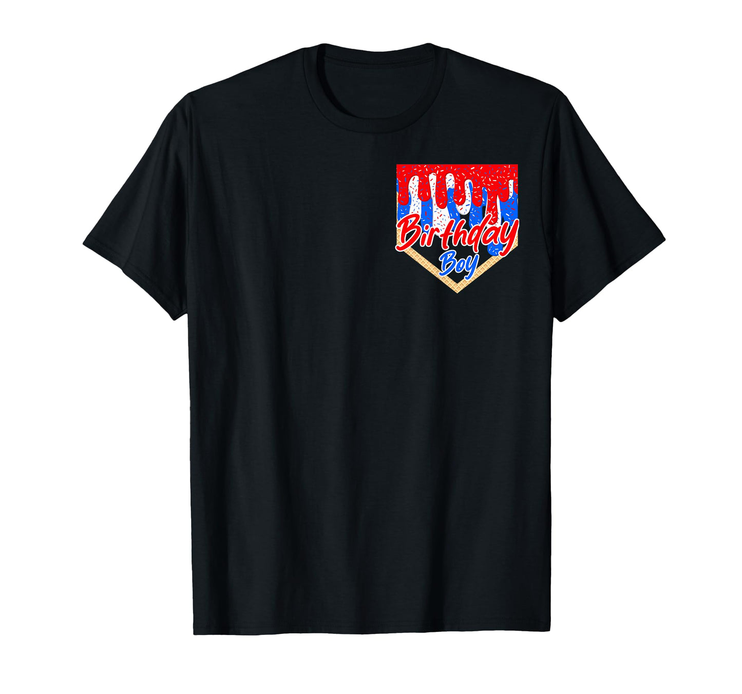 10Th Birthday Baseball Ice Cream Drip T-Shirt - Trendy Graphic Unisex - T-Shirt, Sweatshirt, Hoodie