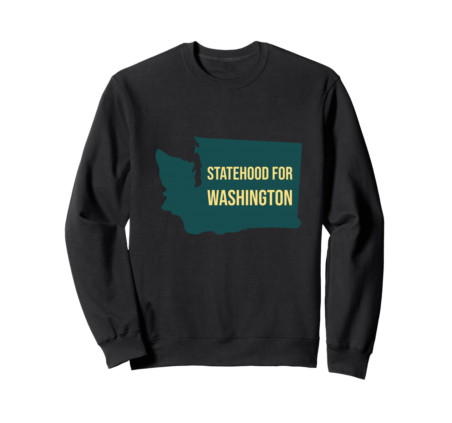 Statehood Washington Minimalist Sweatshirt - Fun Novelty Design Unisex - T-Shirt, Sweatshirt, Hoodie