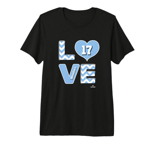 Austin Meadows Love Ball Tri Blend T-Shirt - Trendy Graphic for Adults - T-Shirt, Sweatshirt, Hoodie
