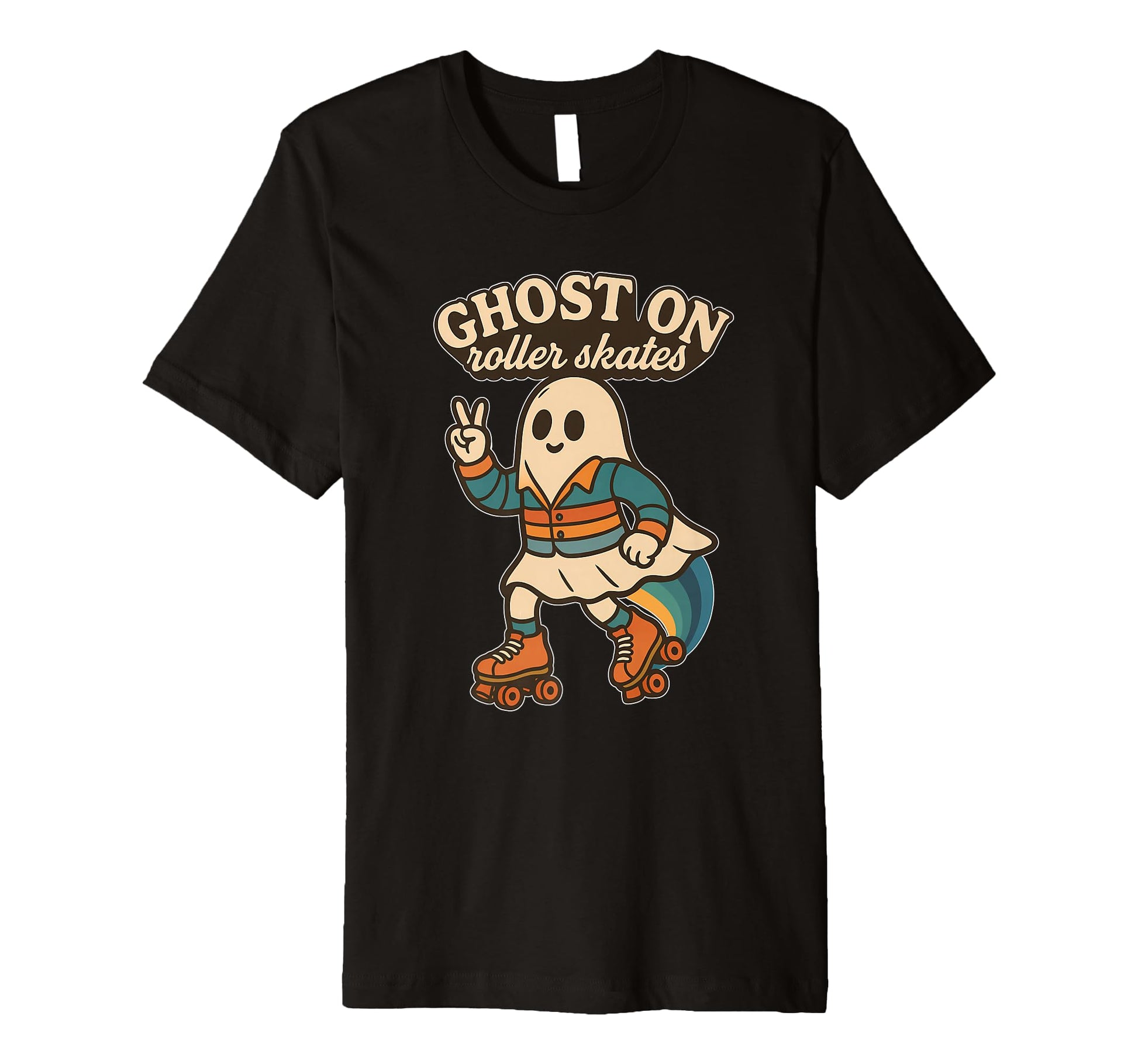 Ghost Roller Skates Peace Fun Sweatshirt - Fun Novelty Design for Adults - T-Shirt, Sweatshirt, Hoodie