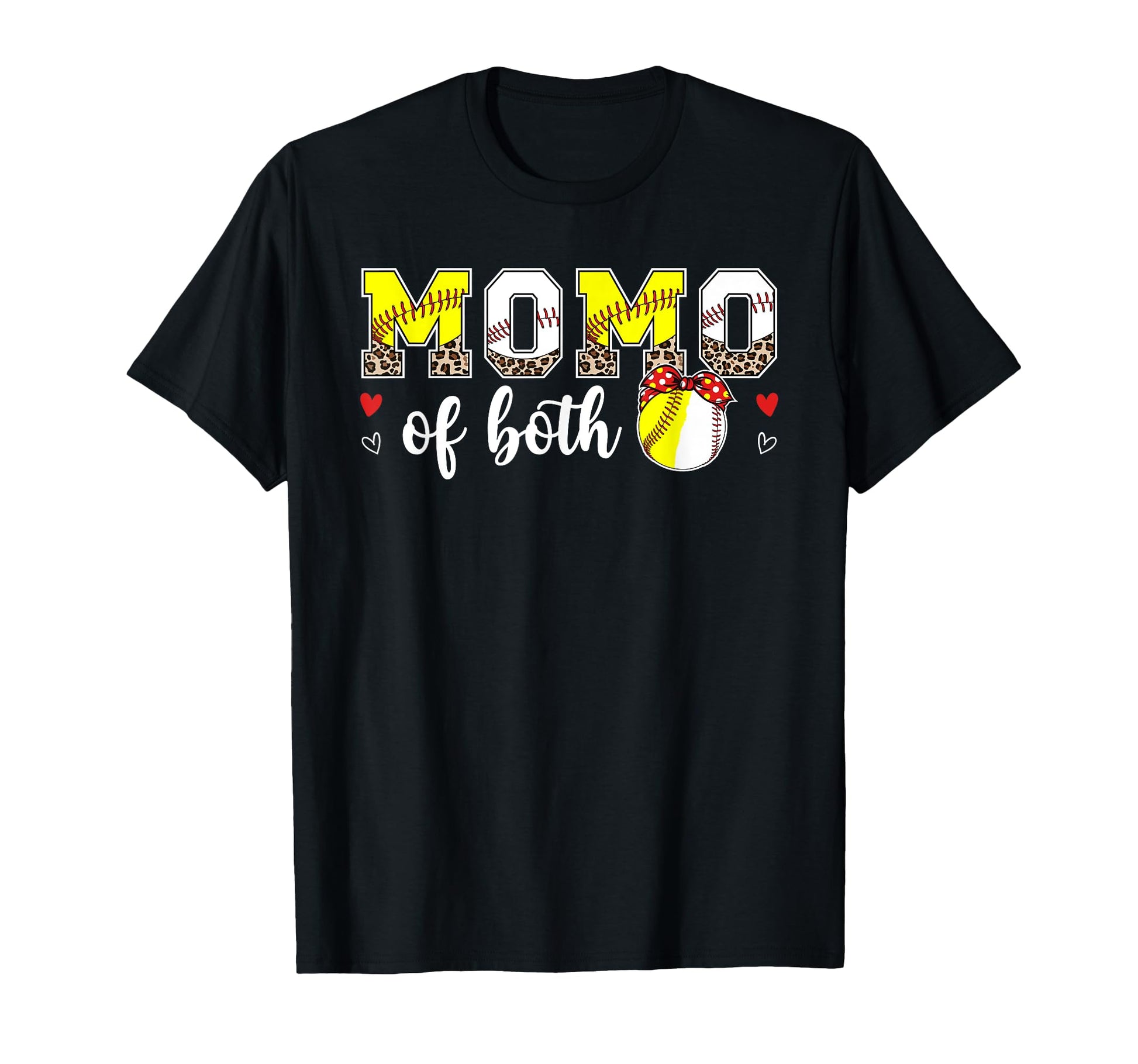 Momo Both Leopard Softball Baseball T-Shirt - Novelty Apparel Men Women - T-Shirt, Sweatshirt, Hoodie
