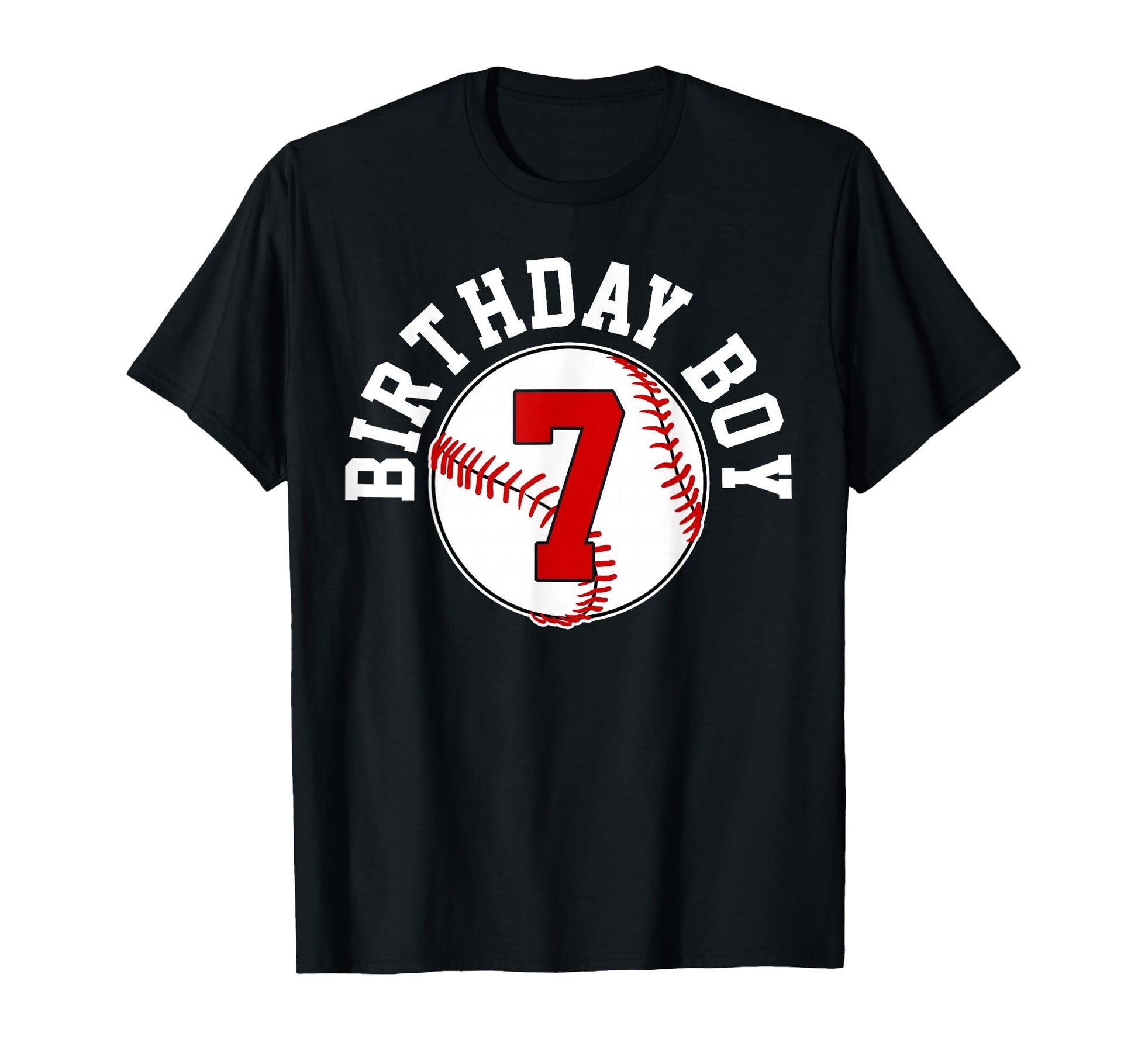 Baseball 7Th Birthday Party 7 Years Old Gift T-Shirt - Graphic Print Unisex - T-Shirt, Sweatshirt, Hoodie