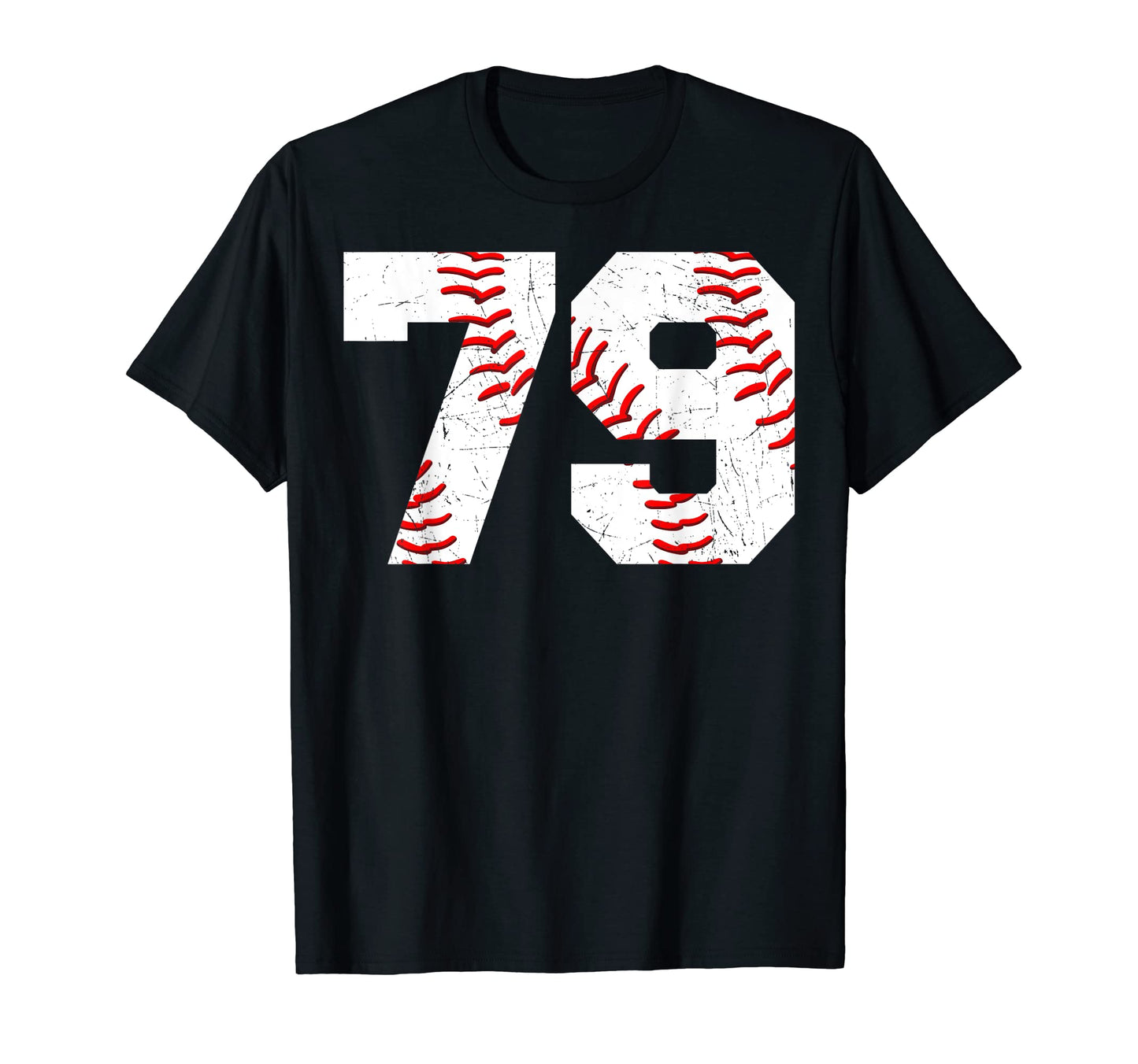 79 Birthday Baseball Theme Bday Party T-Shirt - Minimalist Print Unisex - T-Shirt, Sweatshirt, Hoodie