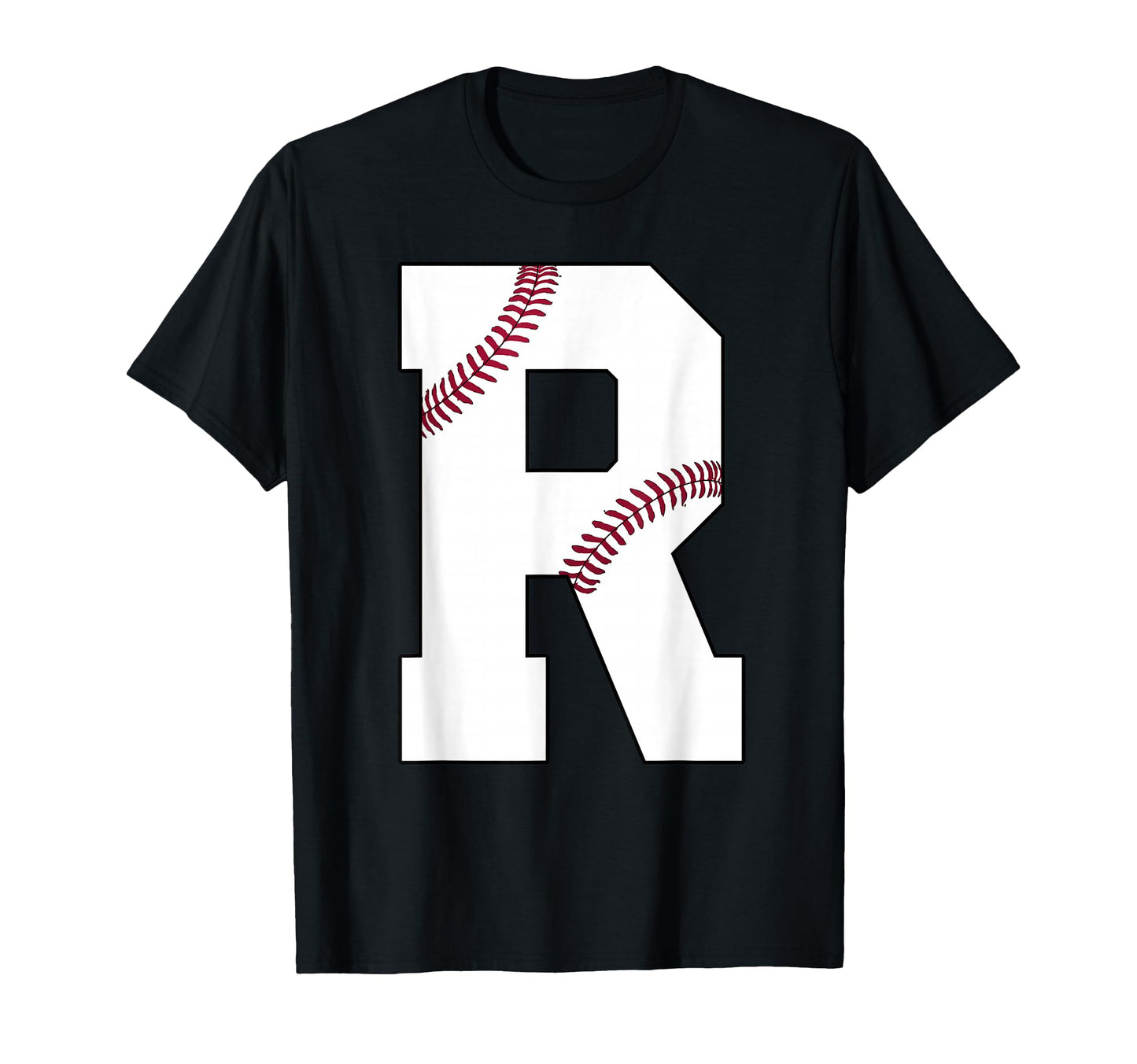 R Baseball Initial Personalized Letter T-Shirt - Trendy Graphic Men Women - T-Shirt, Sweatshirt, Hoodie