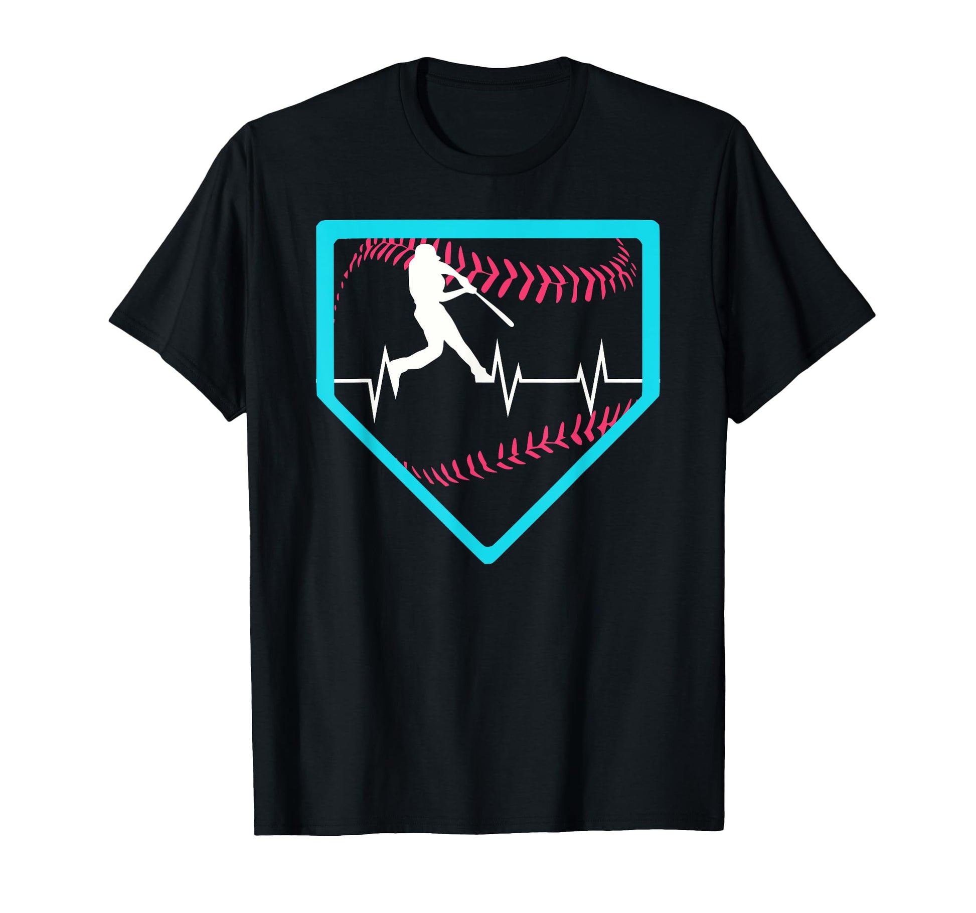 Funny Baseball Batter Heartbeat Home T-Shirt - Unique Graphic for Adults - T-Shirt, Sweatshirt, Hoodie