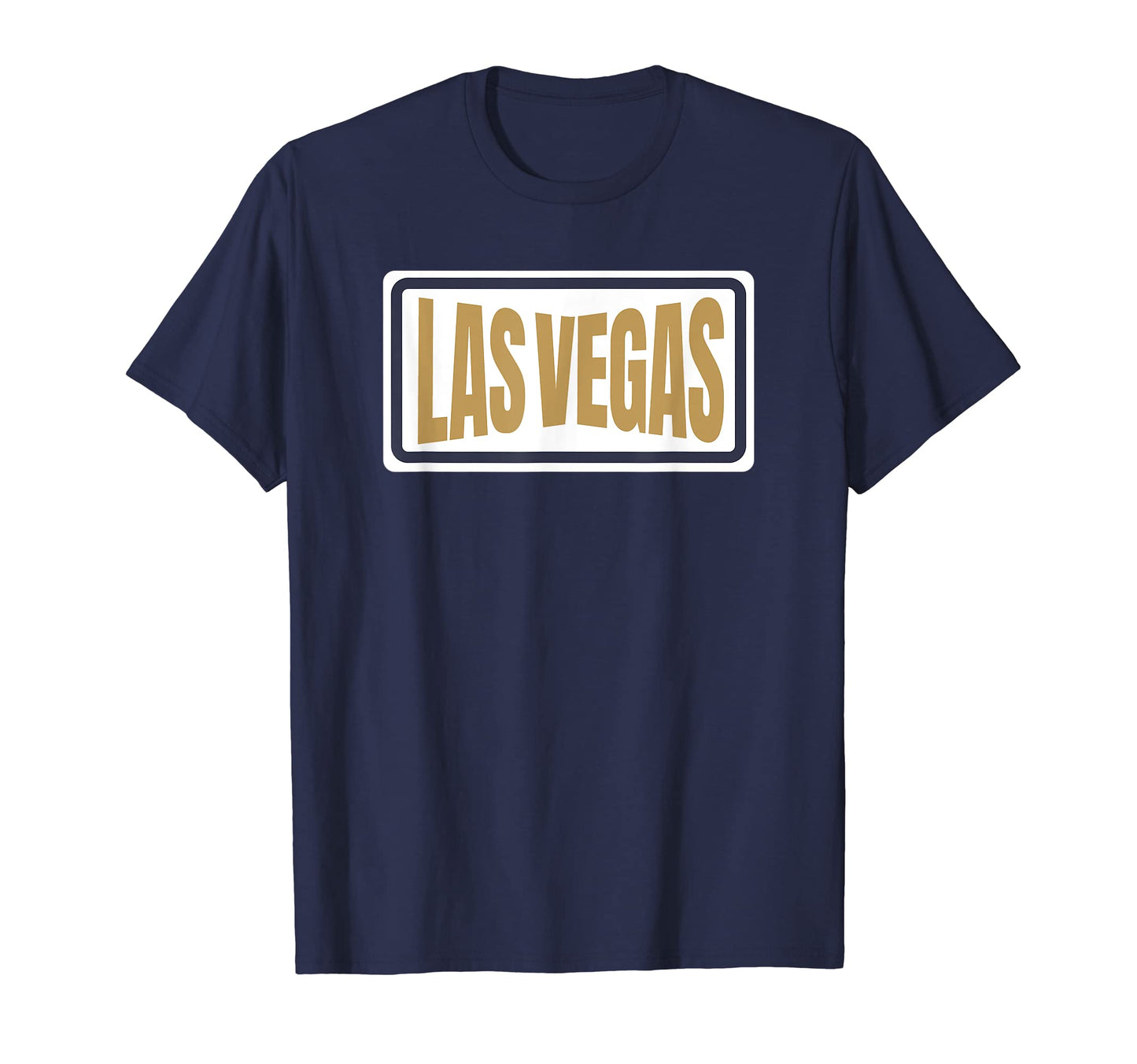 Las Vegas Brown Navy White T-Shirt - Casual Everyday Wear for Adults - T-Shirt, Sweatshirt, Hoodie