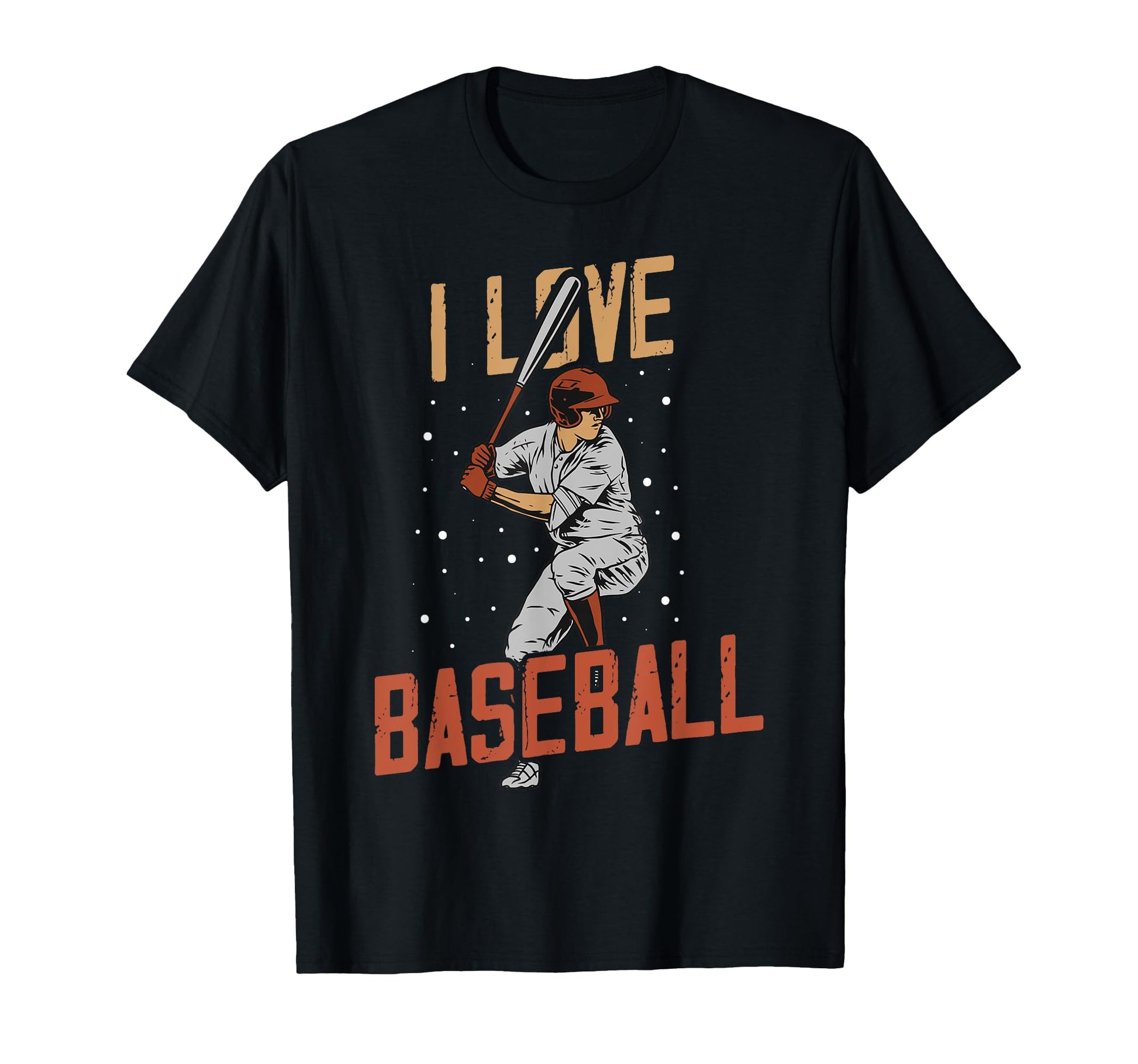 I Love Baseball T-Shirt - Custom Art Print Men Women - T-Shirt, Sweatshirt, Hoodie