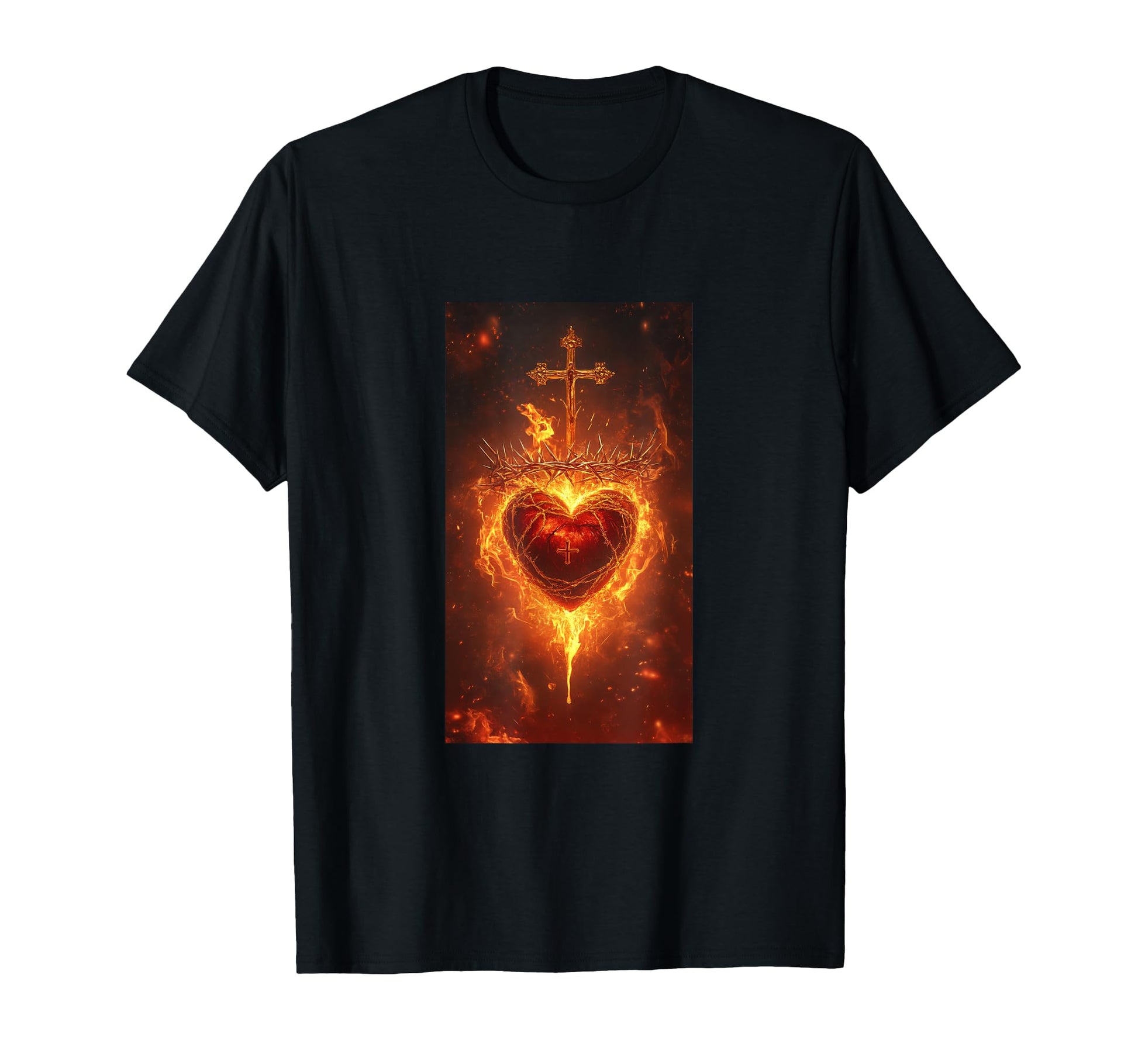 Gothic Cross Grunge Aesthetic Y2K Goth T-Shirt - Custom Art Print Unisex - T-Shirt, Sweatshirt, Hoodie
