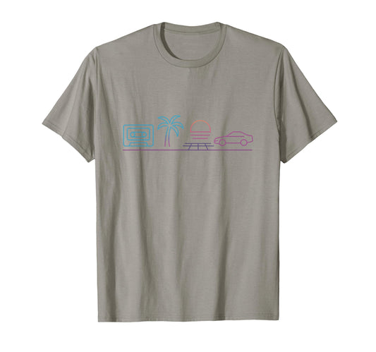 80S Synthwave T-Shirt - Fun Novelty Design Unisex - T-Shirt, Sweatshirt, Hoodie