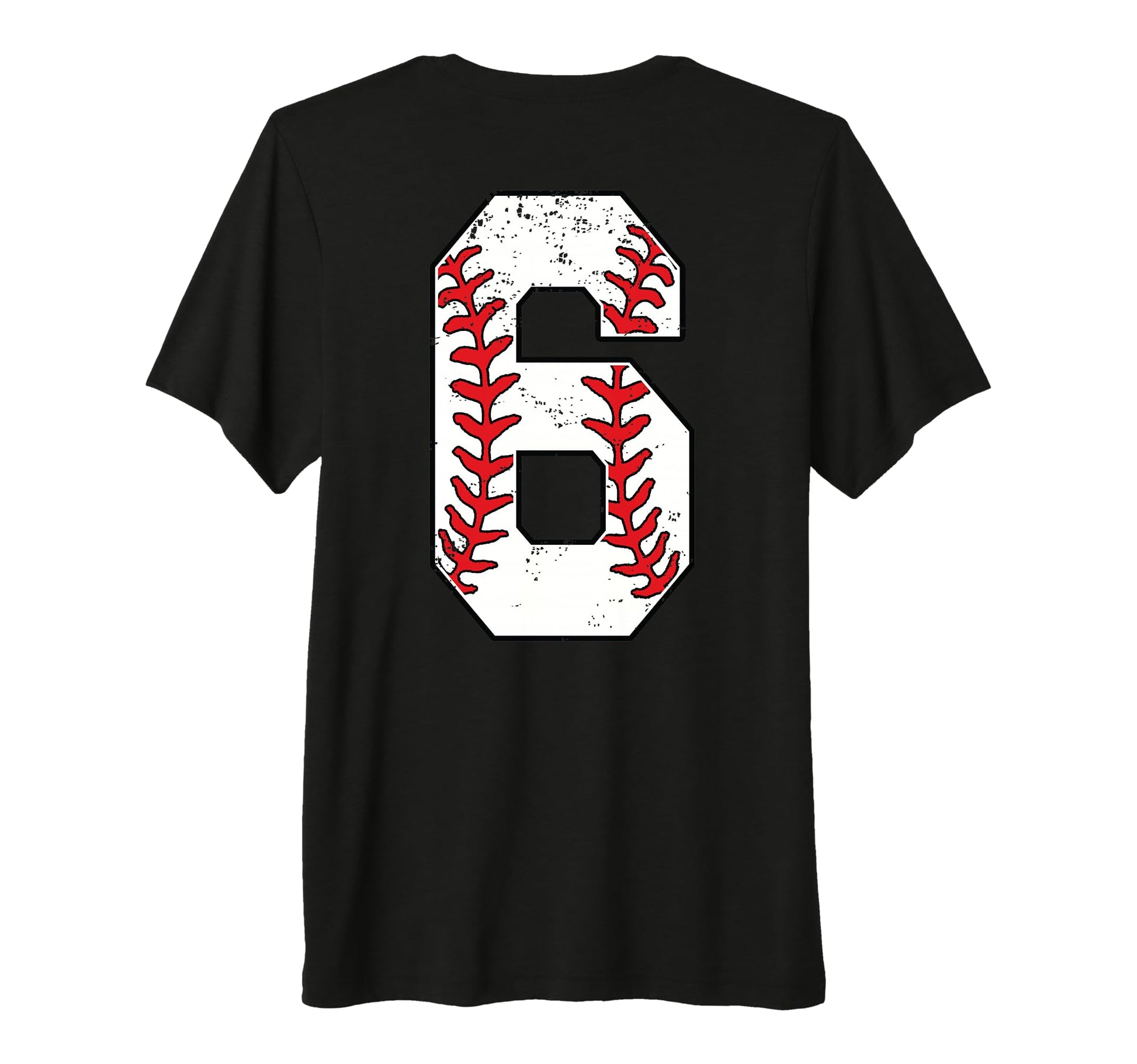 Number 6 Baseball Jersey Number 6 Back T-Shirt - Graphic Print Men Women - T-Shirt, Sweatshirt, Hoodie
