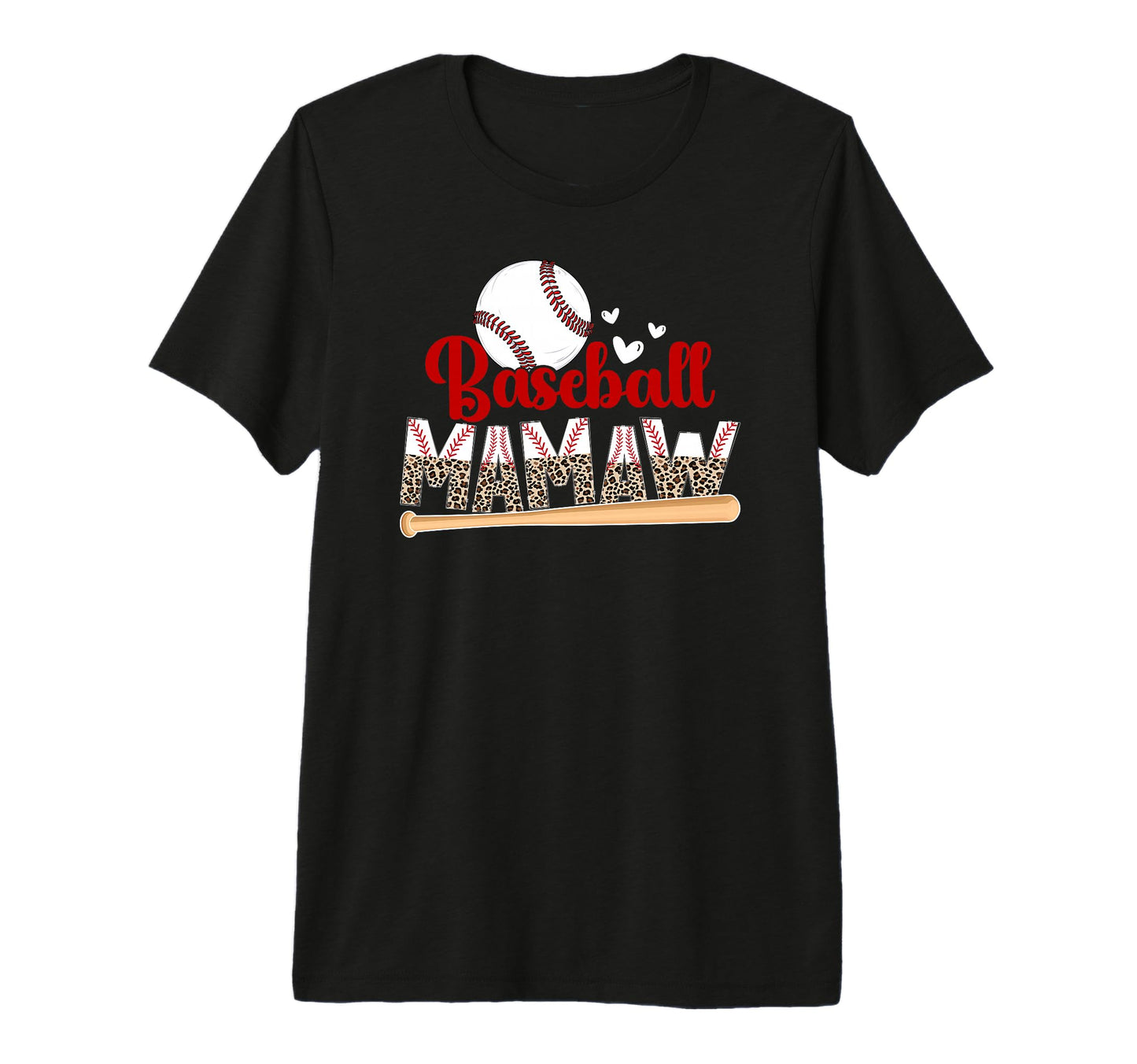 Baseball Mamaw Leopard Mamaw T-Shirt - Casual Everyday Wear Unisex - T-Shirt, Sweatshirt, Hoodie
