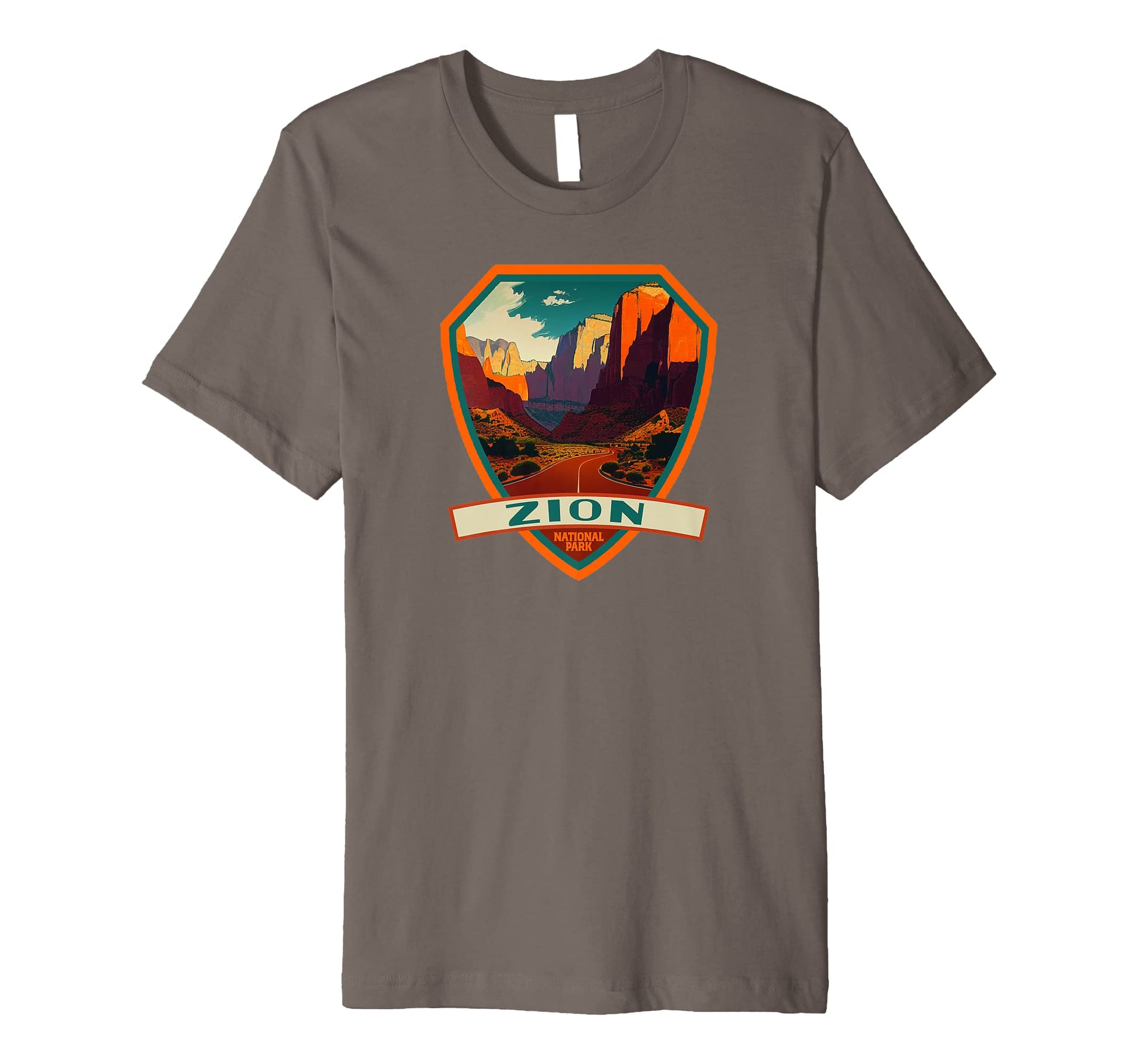 Zion National Park Wpa Badge T-Shirt - Unique Graphic for Adults - T-Shirt, Sweatshirt, Hoodie