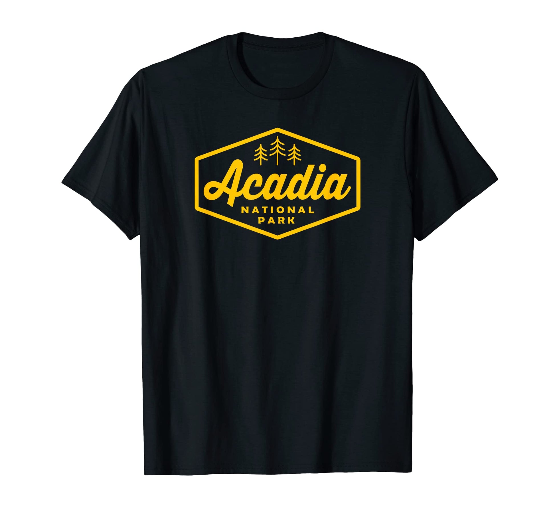 Acadia National Park Tree Hexagon T-Shirt - Casual Everyday Wear Men Women - T-Shirt, Sweatshirt, Hoodie