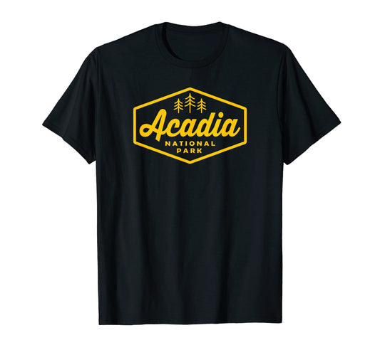 Acadia National Park Tree Hexagon T-Shirt - Casual Everyday Wear Men Women - T-Shirt, Sweatshirt, Hoodie