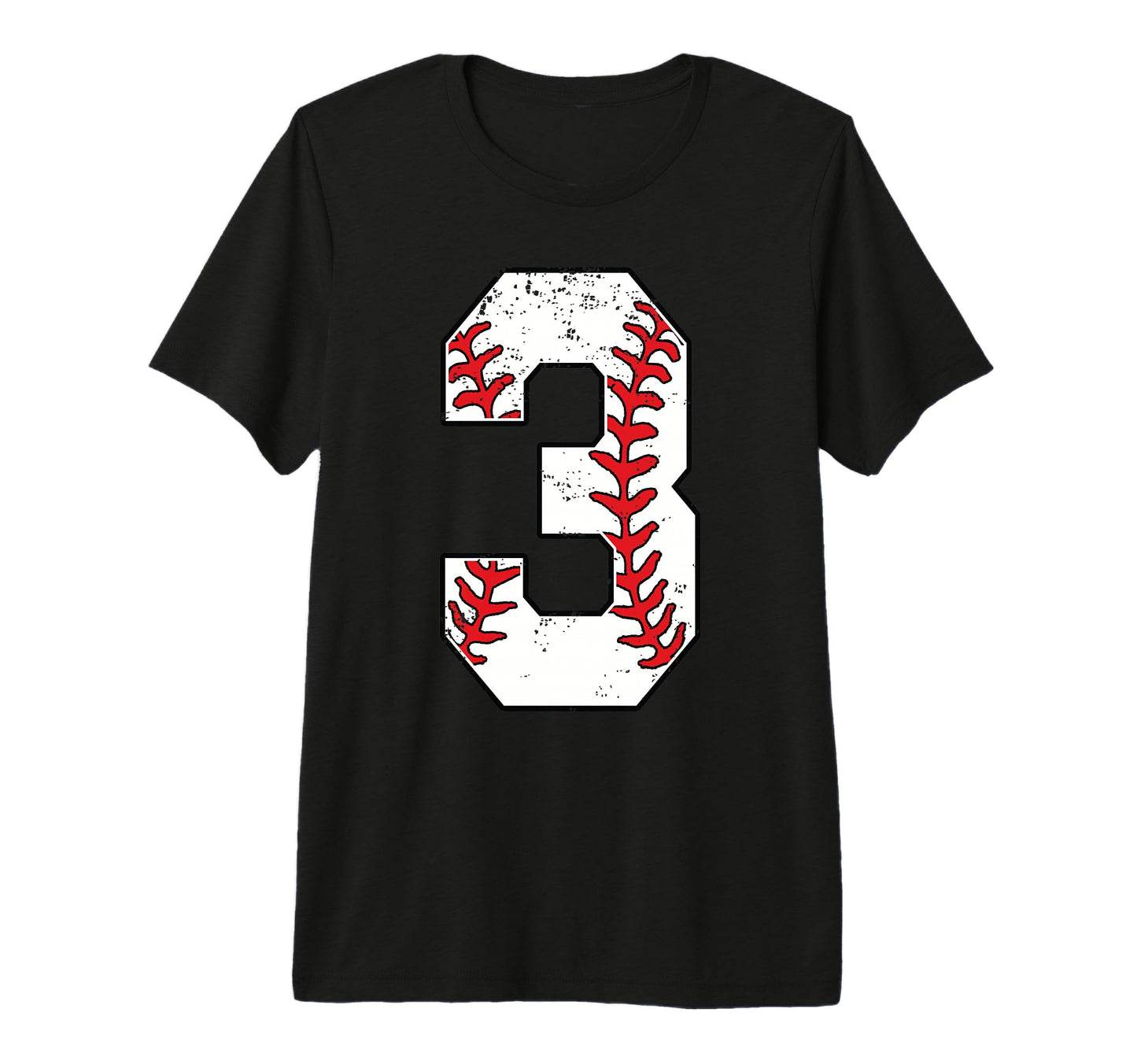 Number 3 Baseball 3 Jersey Number T-Shirt - Casual Everyday Wear Unisex - T-Shirt, Sweatshirt, Hoodie