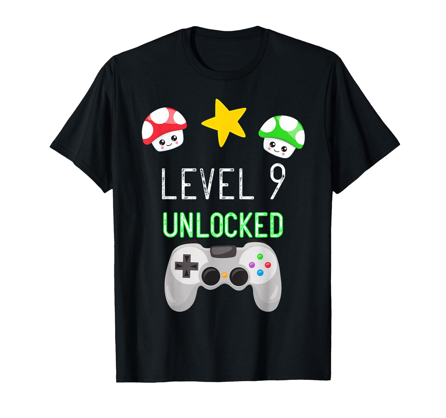 Level 9 Unlocked Gamer Nine Year Old T-Shirt - Minimalist Print Men Women - T-Shirt, Sweatshirt, Hoodie
