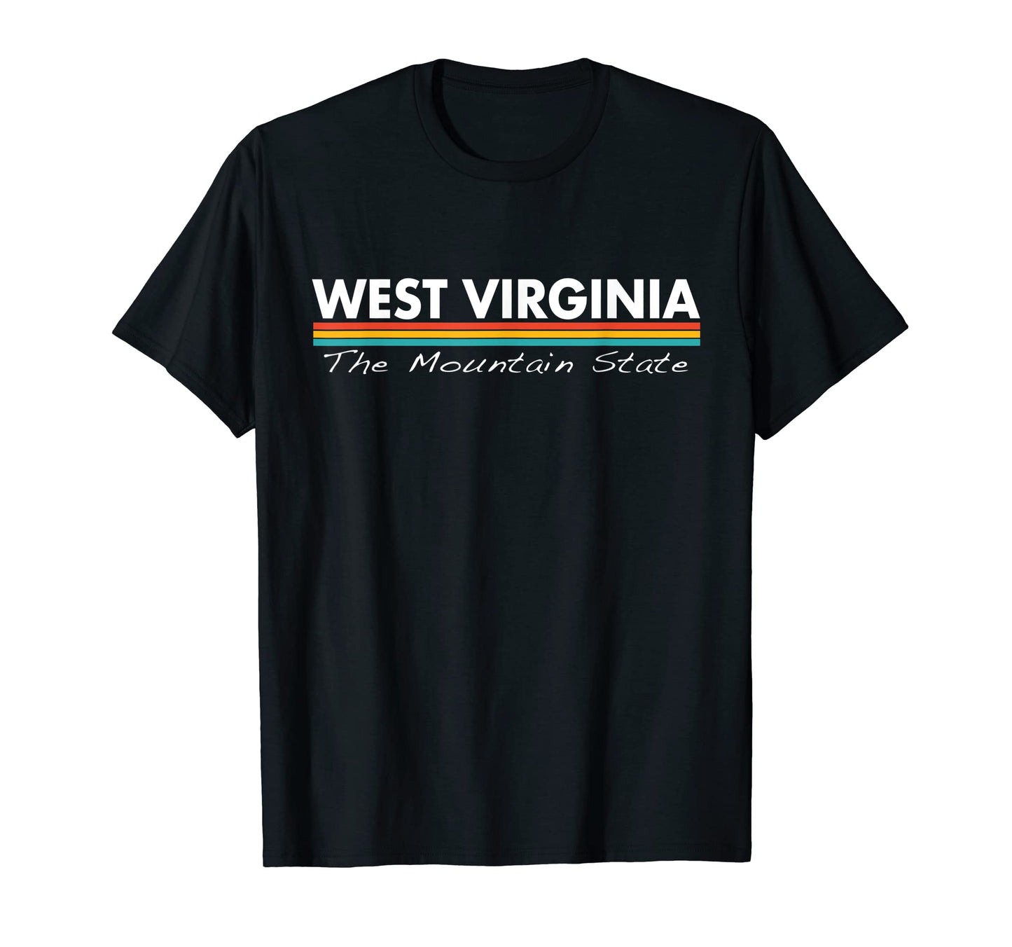 West Virginia Mountain State Stripes T-Shirt - Novelty Apparel for Adults - T-Shirt, Sweatshirt, Hoodie