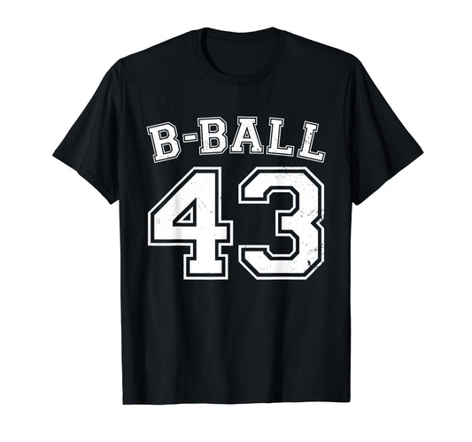 B Ball Basketball Player Number 43 Training T-Shirt - Graphic Print Unisex - T-Shirt, Sweatshirt, Hoodie
