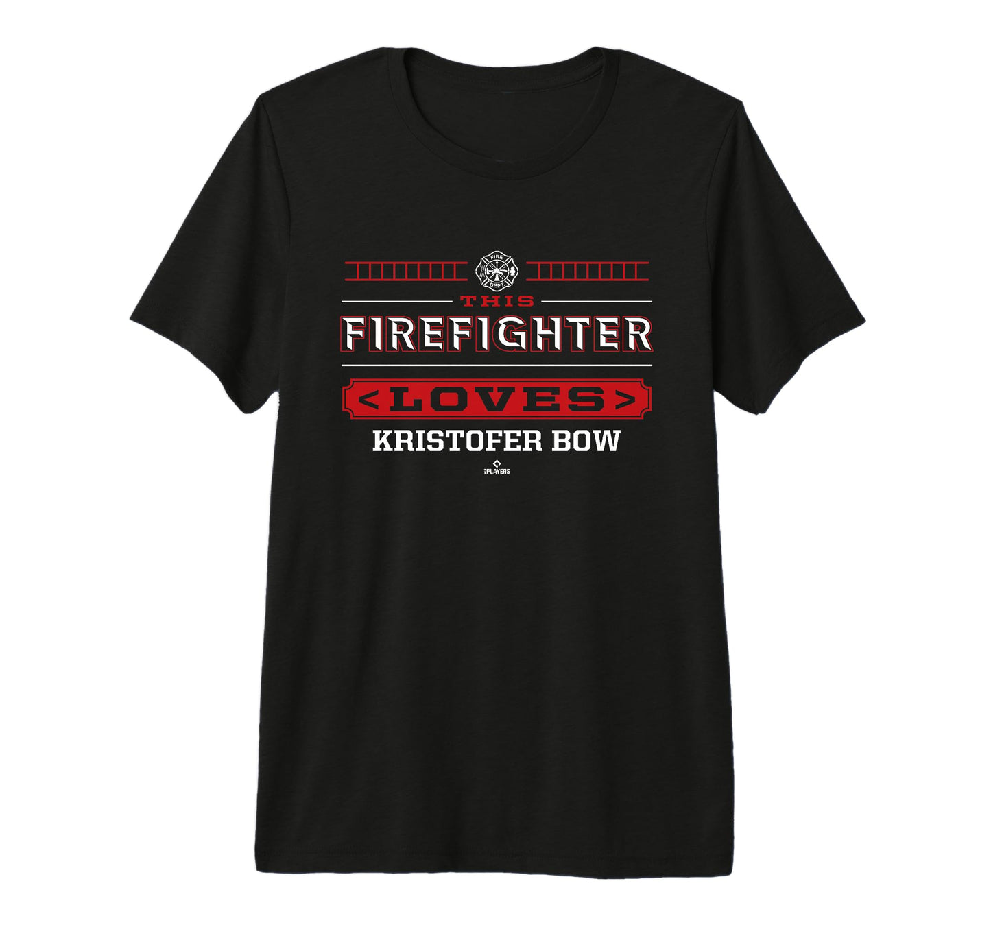This Firefighter Loves Kristofer Bow T-Shirt - Graphic Print for Adults - T-Shirt, Sweatshirt, Hoodie