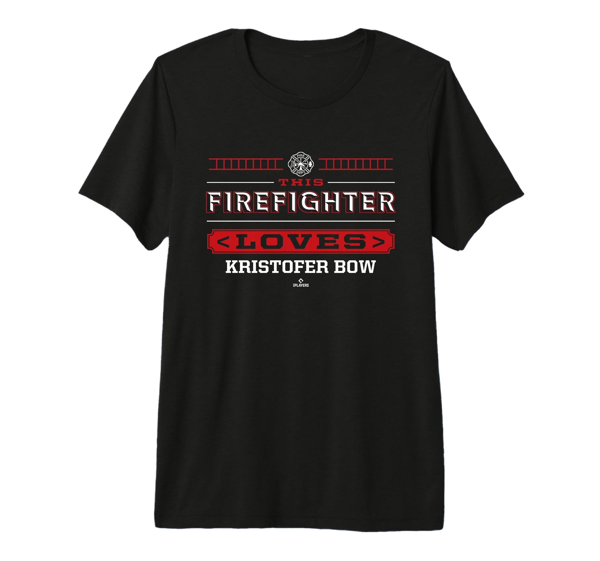 This Firefighter Loves Kristofer Bow T-Shirt - Graphic Print for Adults - T-Shirt, Sweatshirt, Hoodie
