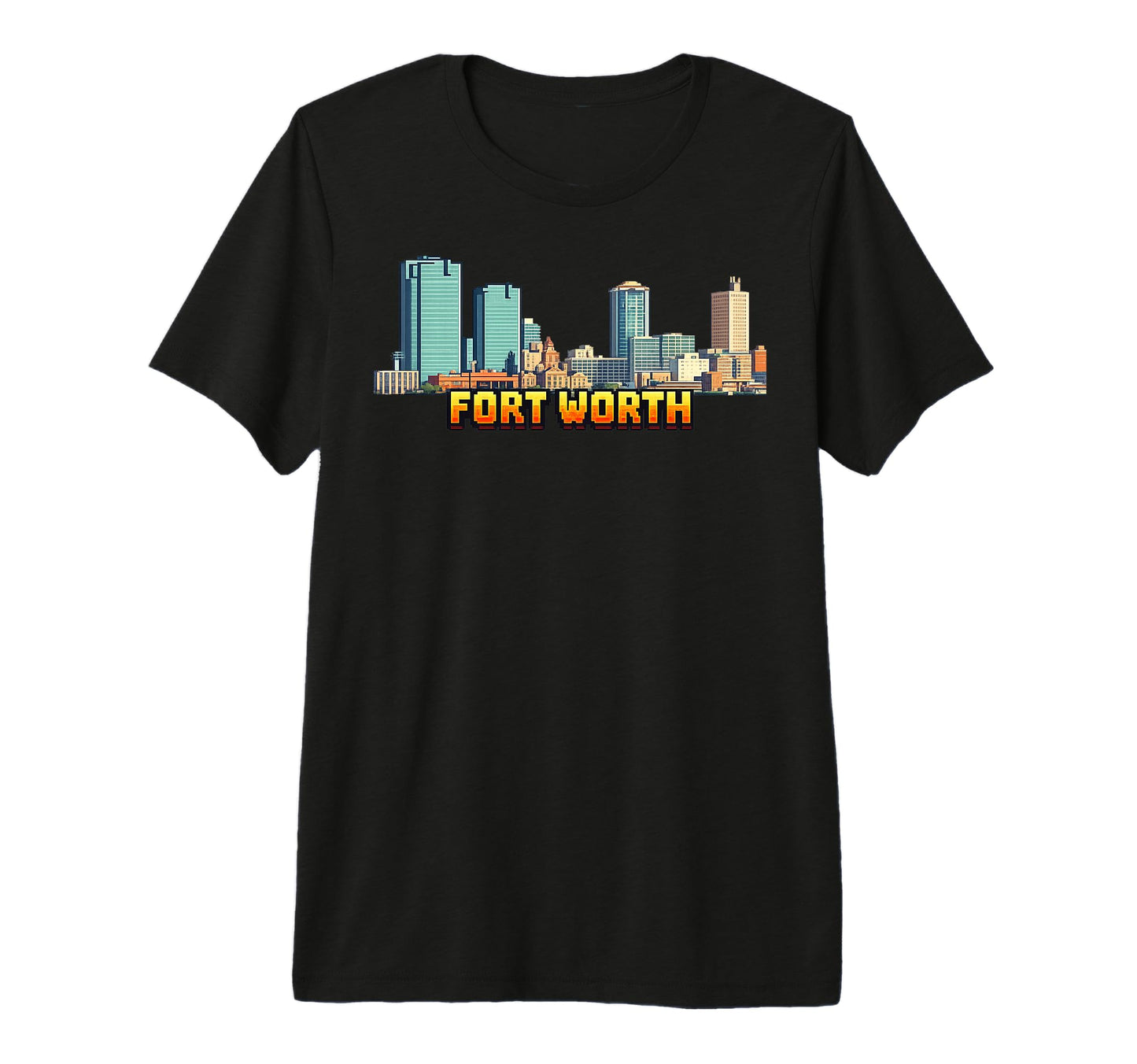Forth Worth 8 Bit Video Arcade Gamer T-Shirt - Novelty Apparel Unisex - T-Shirt, Sweatshirt, Hoodie