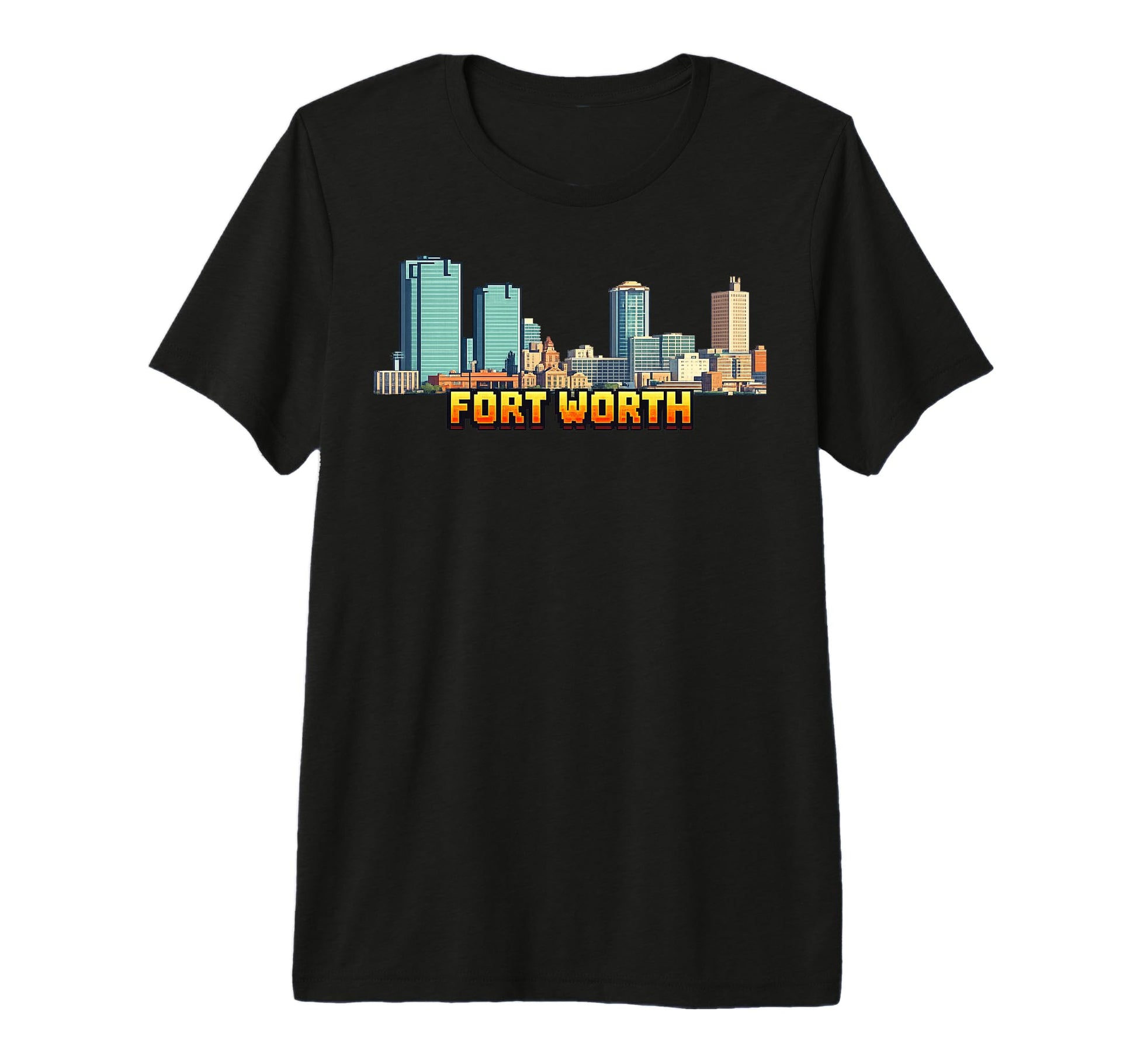 Forth Worth 8 Bit Video Arcade Gamer T-Shirt - Novelty Apparel Unisex - T-Shirt, Sweatshirt, Hoodie