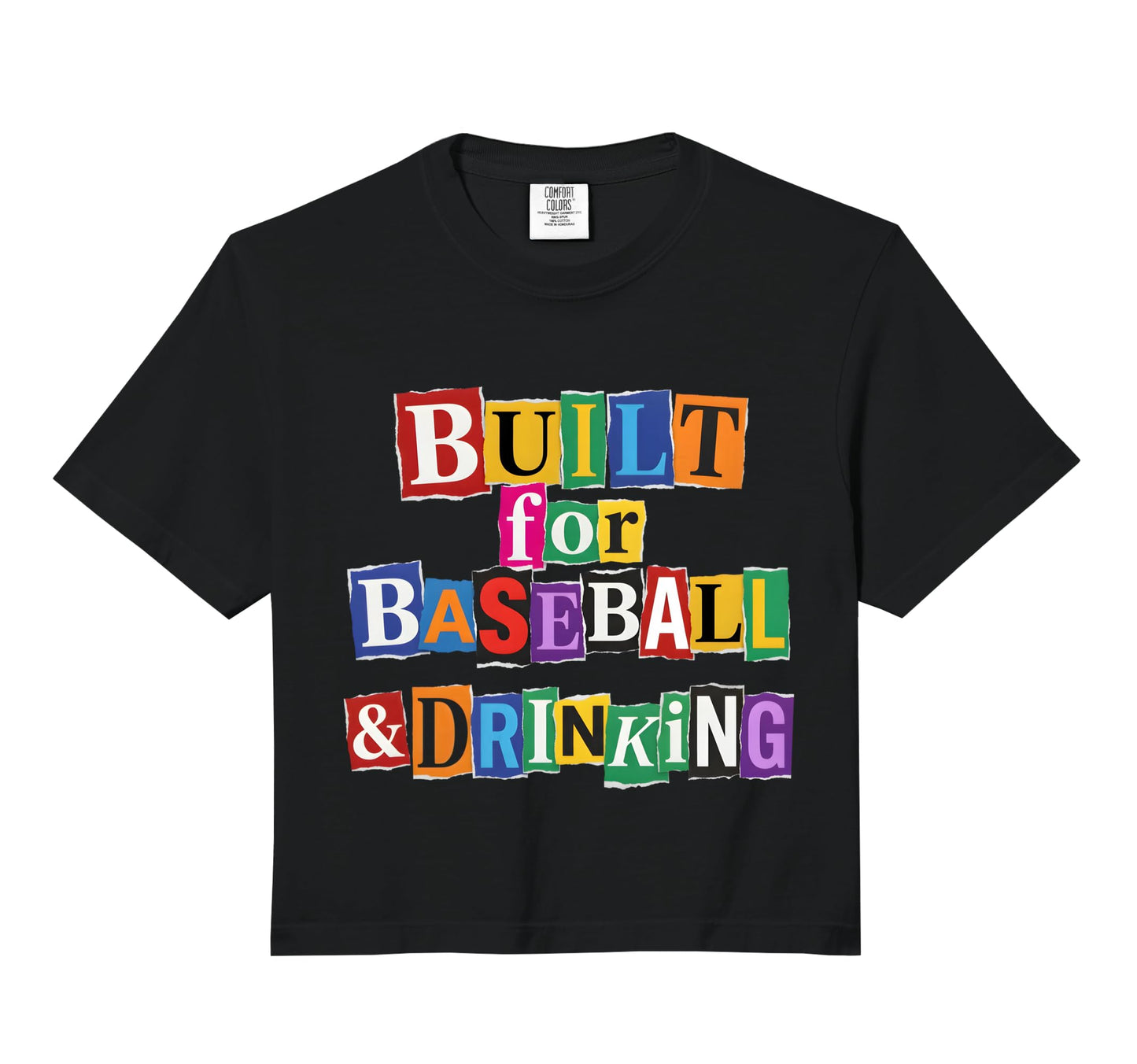 Built Baseball Drinking Funny Sports Fan T-Shirt - Minimalist Print Unisex - T-Shirt, Sweatshirt, Hoodie