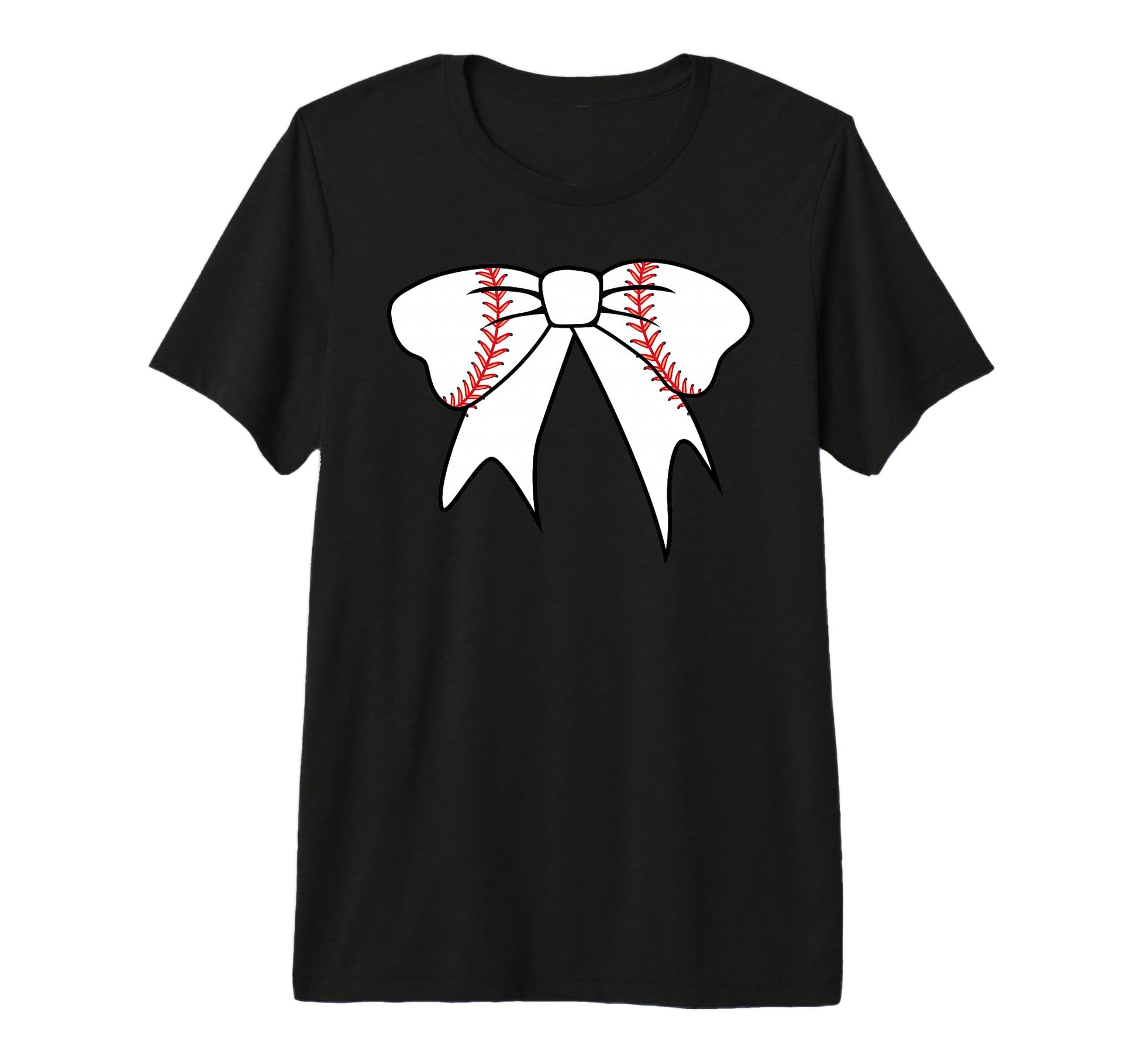 Baseball Mom Coquette Bow Baseball T-Shirt - Minimalist Print for Adults - T-Shirt, Sweatshirt, Hoodie