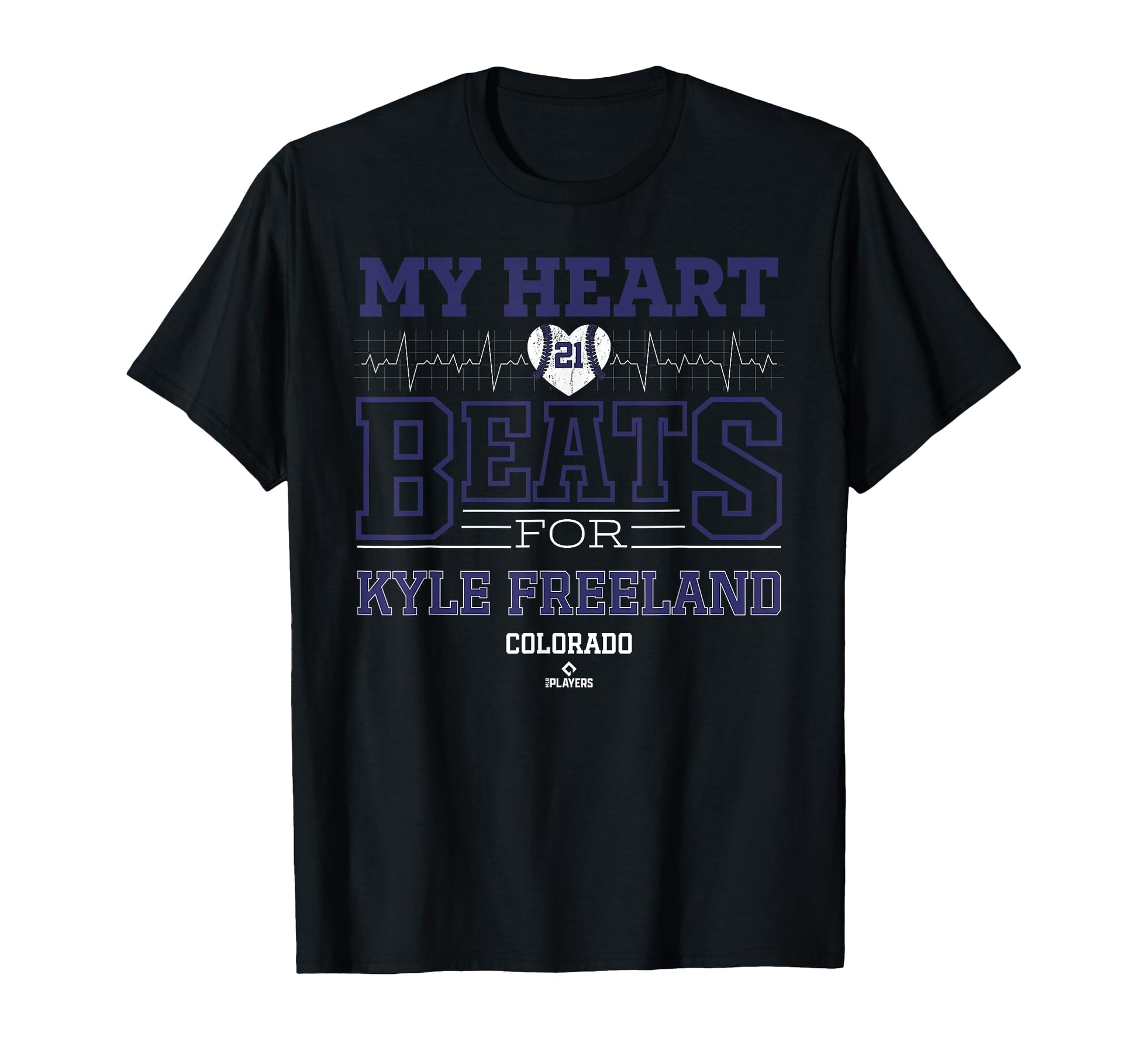 My Heart Beats Kyle Freeland Colorado T-Shirt - Minimalist Print Men Women - T-Shirt, Sweatshirt, Hoodie