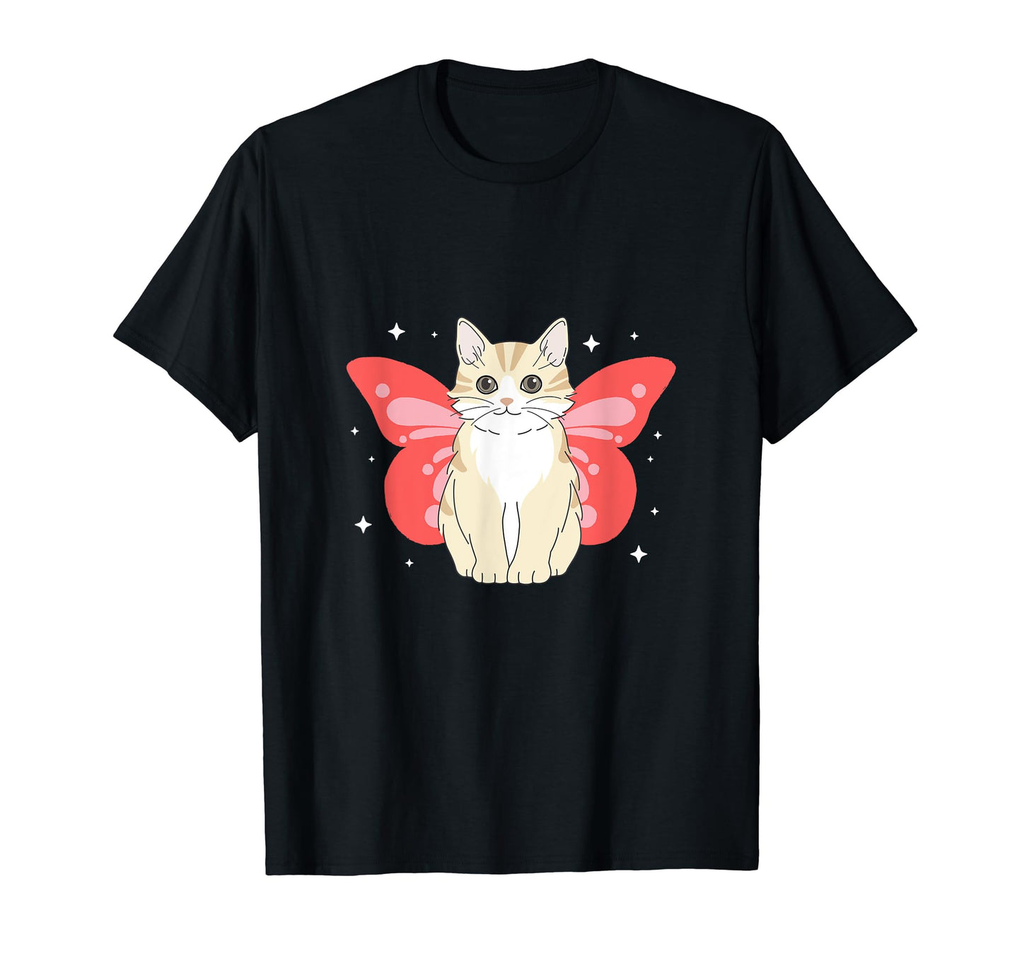 Cat Butterfly Kitten Kawaii Y2K T-Shirt - Fun Novelty Design for Adults - T-Shirt, Sweatshirt, Hoodie