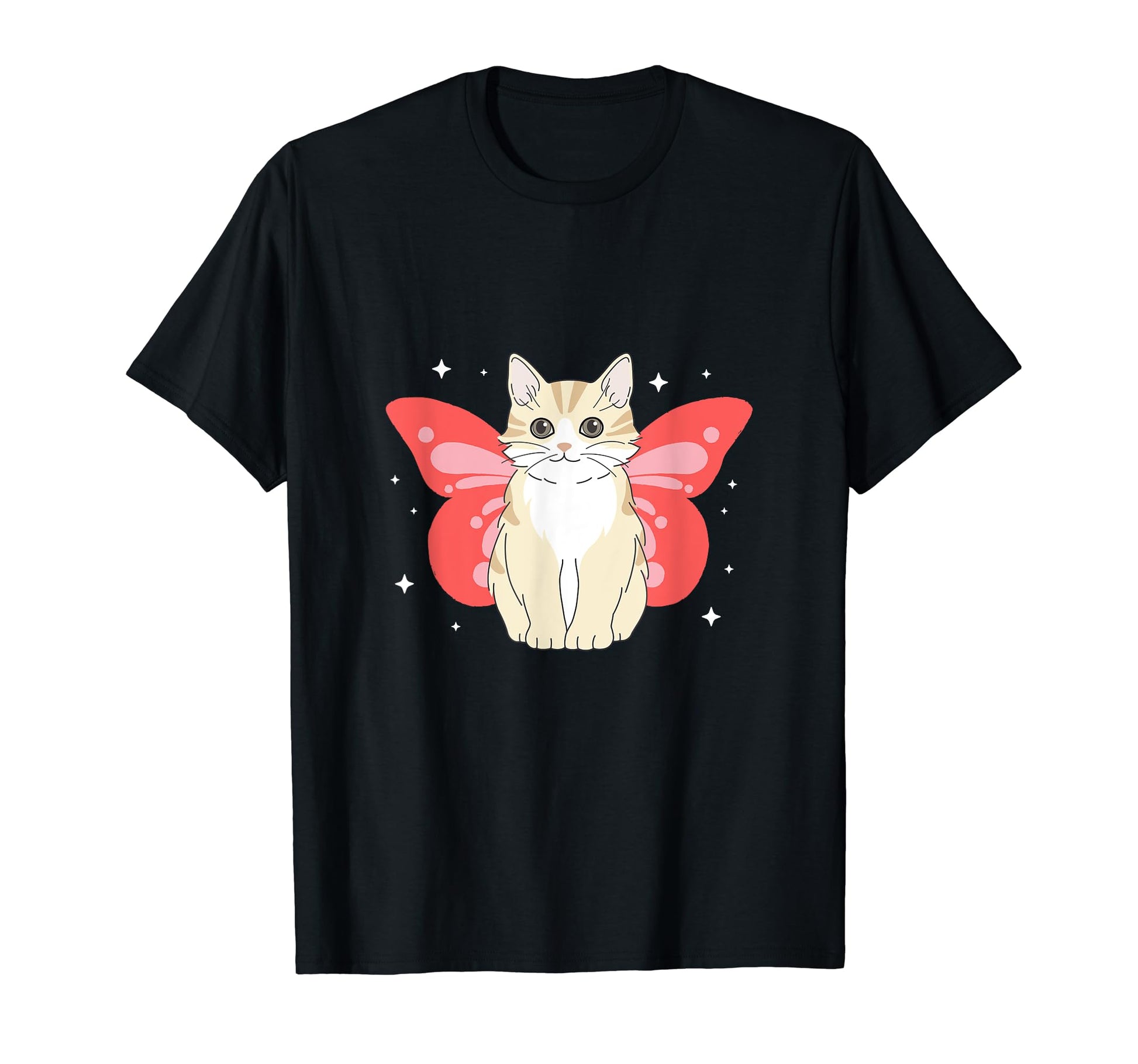 Cat Butterfly Kitten Kawaii Y2K T-Shirt - Fun Novelty Design for Adults - T-Shirt, Sweatshirt, Hoodie