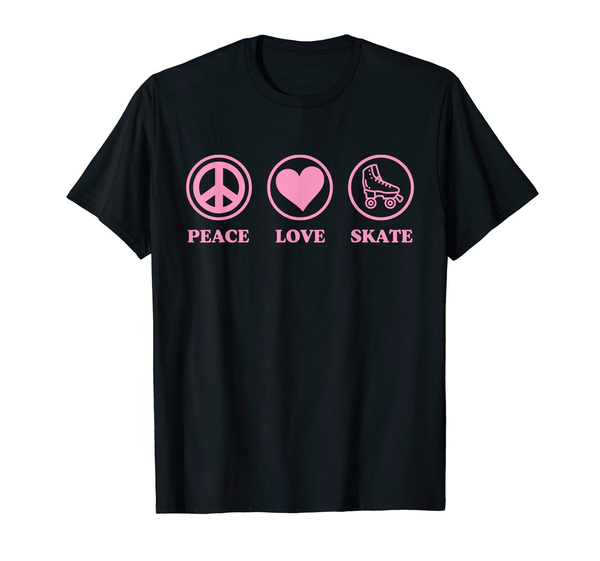 Peace Love Skate Minimalist Icon T-Shirt - Fun Novelty Design for Adults - T-Shirt, Sweatshirt, Hoodie