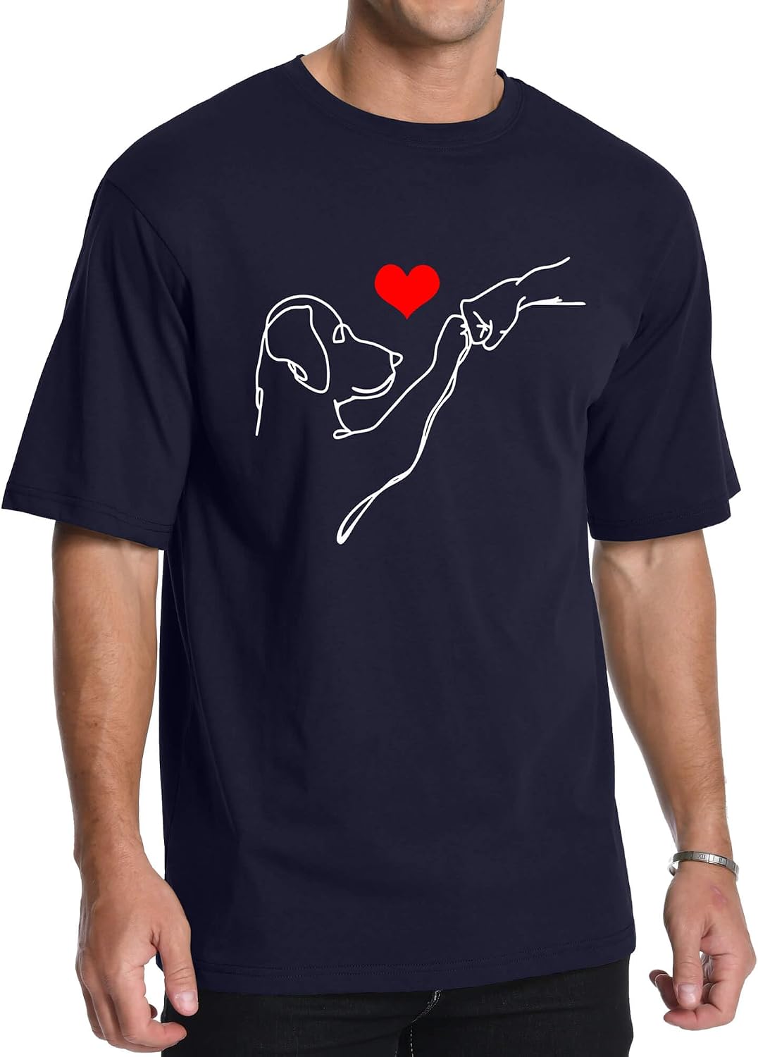 Men's Pet Lovers Graphic Dog Fist Bump Heart 100% - Adult & Kids T-Shirts, Sweatshirts & Hoodies apparel design preview 1