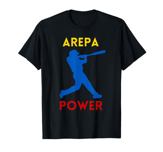 Arepa Power Venezuelan Team Baseball T-Shirt - Unique Graphic Men Women - T-Shirt, Sweatshirt, Hoodie