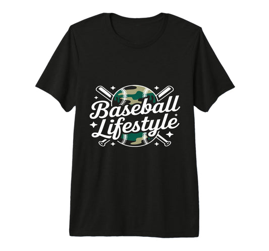 Baseball Lifestyle Ball Crossed Bats Icon T-Shirt - Unique Graphic Unisex - T-Shirt, Sweatshirt, Hoodie