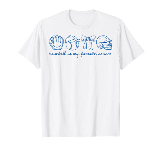Baseball Is My Favorite Season Coquette T-Shirt - Minimalist Print Unisex - T-Shirt, Sweatshirt, Hoodie