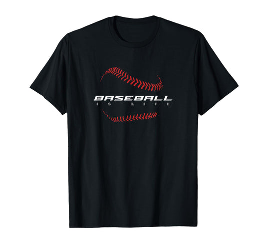 Baseball Baseball Is Life Fan T-Shirt - Casual Everyday Wear for Adults - T-Shirt, Sweatshirt, Hoodie