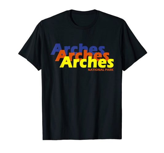 Arches National Park Repeat T-Shirt - Fun Novelty Design for Adults - T-Shirt, Sweatshirt, Hoodie
