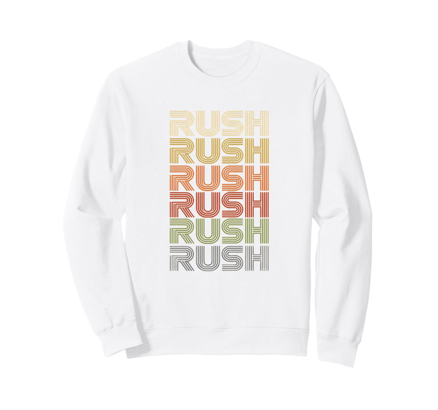 Rush Repeat Typography Sweatshirt - Minimalist Print Men Women - T-Shirt, Sweatshirt, Hoodie