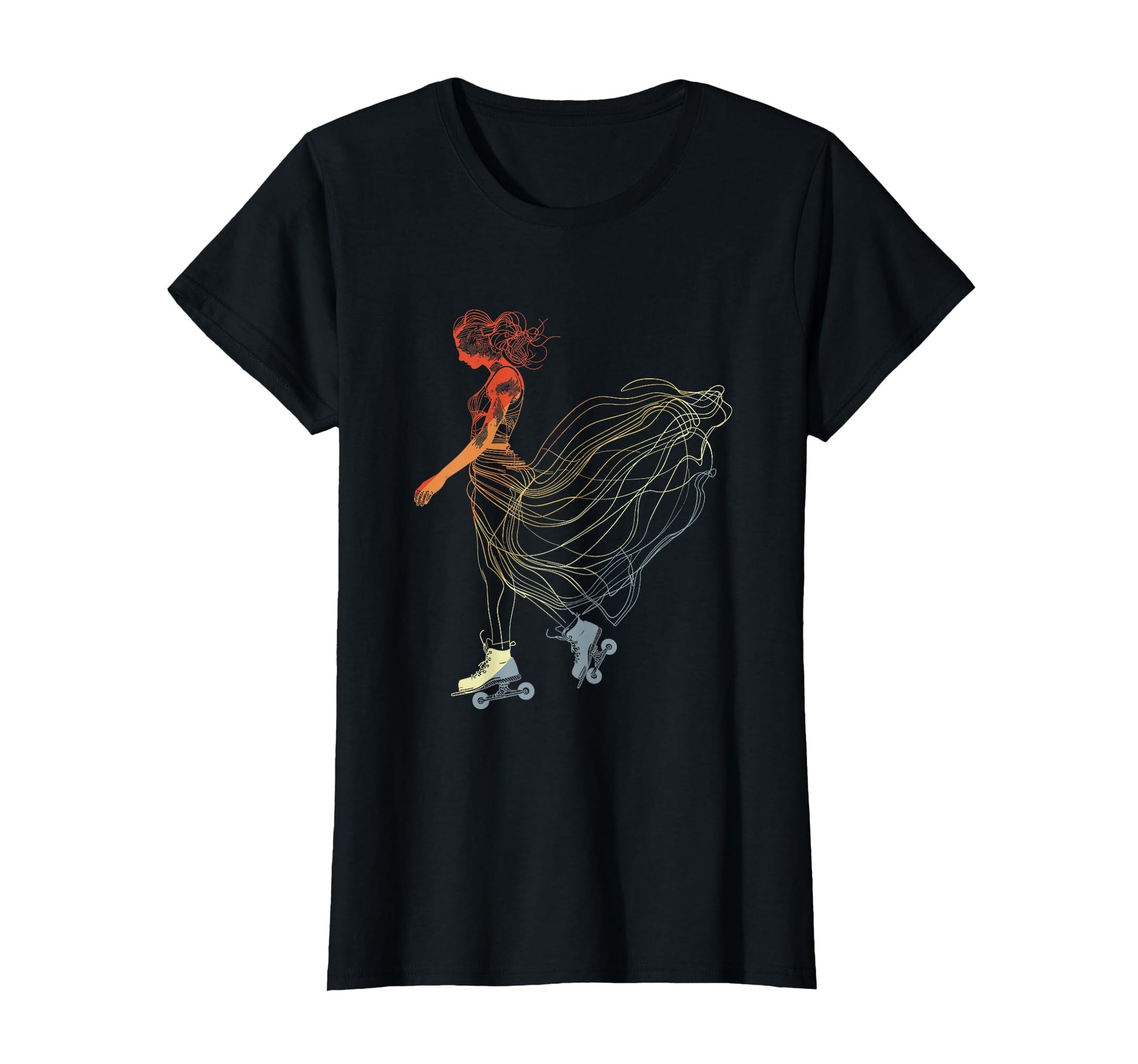 Roller Skating Sketch T-Shirt - Custom Art Print Unisex - T-Shirt, Sweatshirt, Hoodie