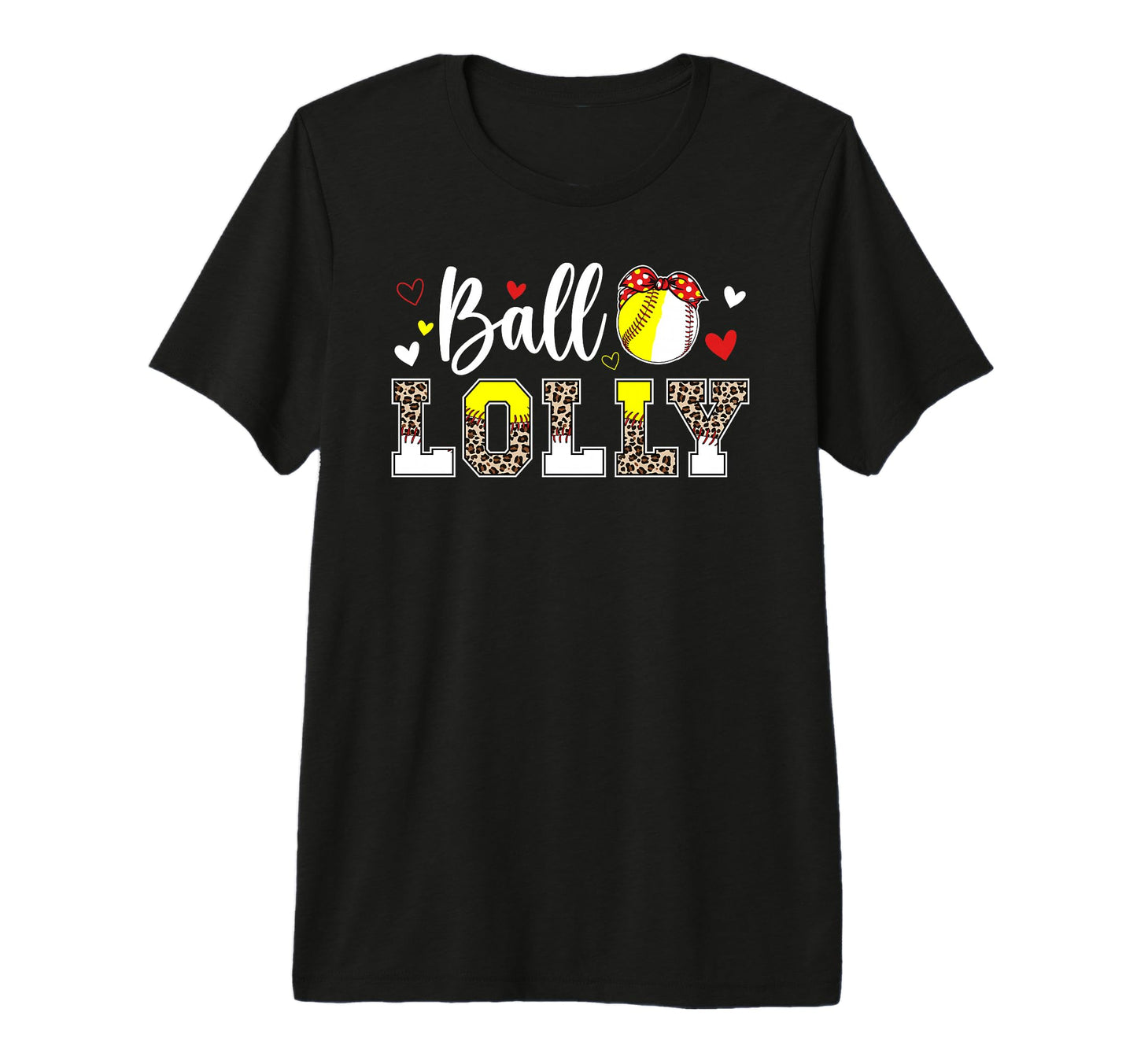 Ball Lolly Leopard Softball Baseball T-Shirt - Graphic Print for Adults - T-Shirt, Sweatshirt, Hoodie